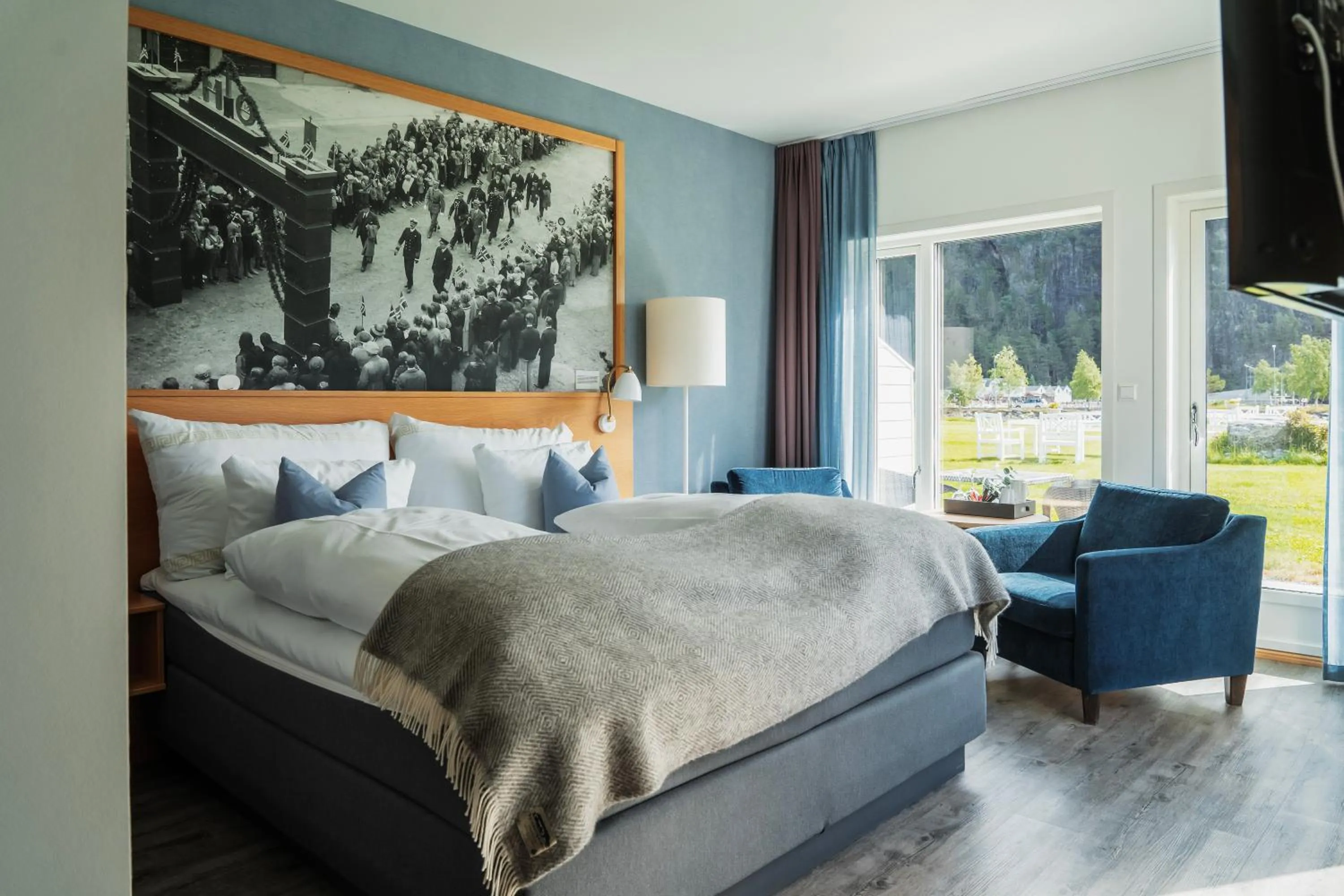 Photo of the whole room, Bed in Valldal Fjordhotell - by Classic Norway Hotels