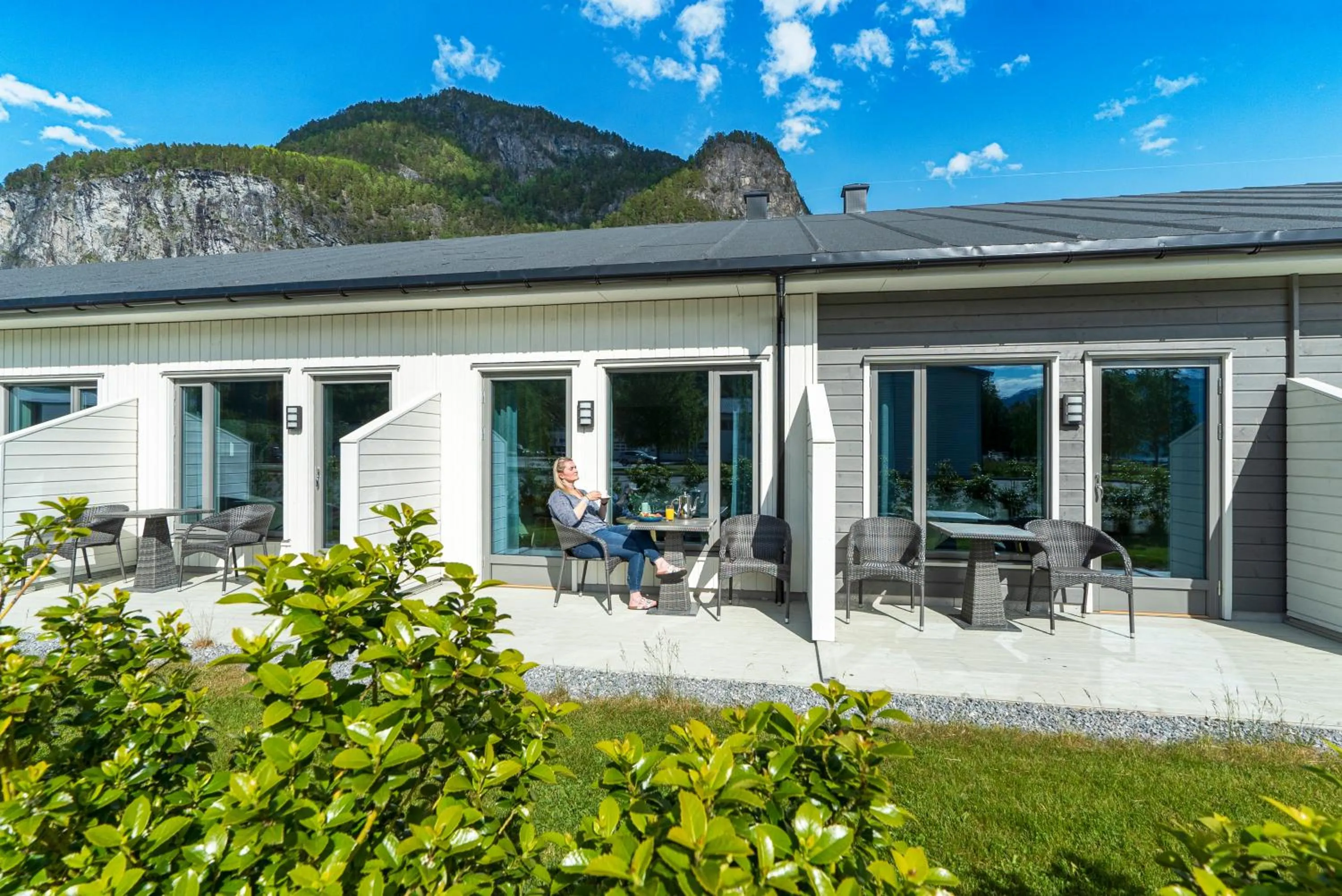 Patio in Valldal Fjordhotell - by Classic Norway Hotels