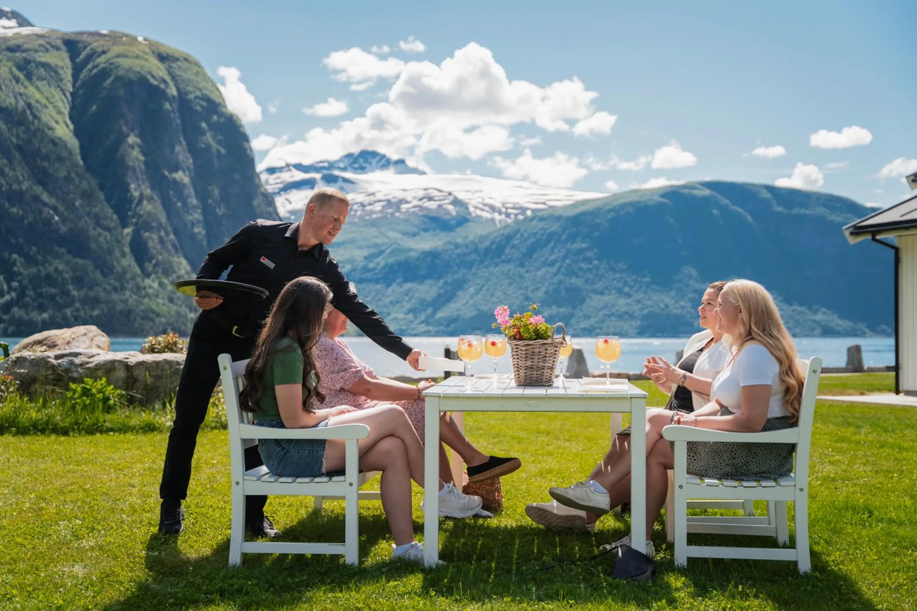 Garden in Valldal Fjordhotell - by Classic Norway Hotels