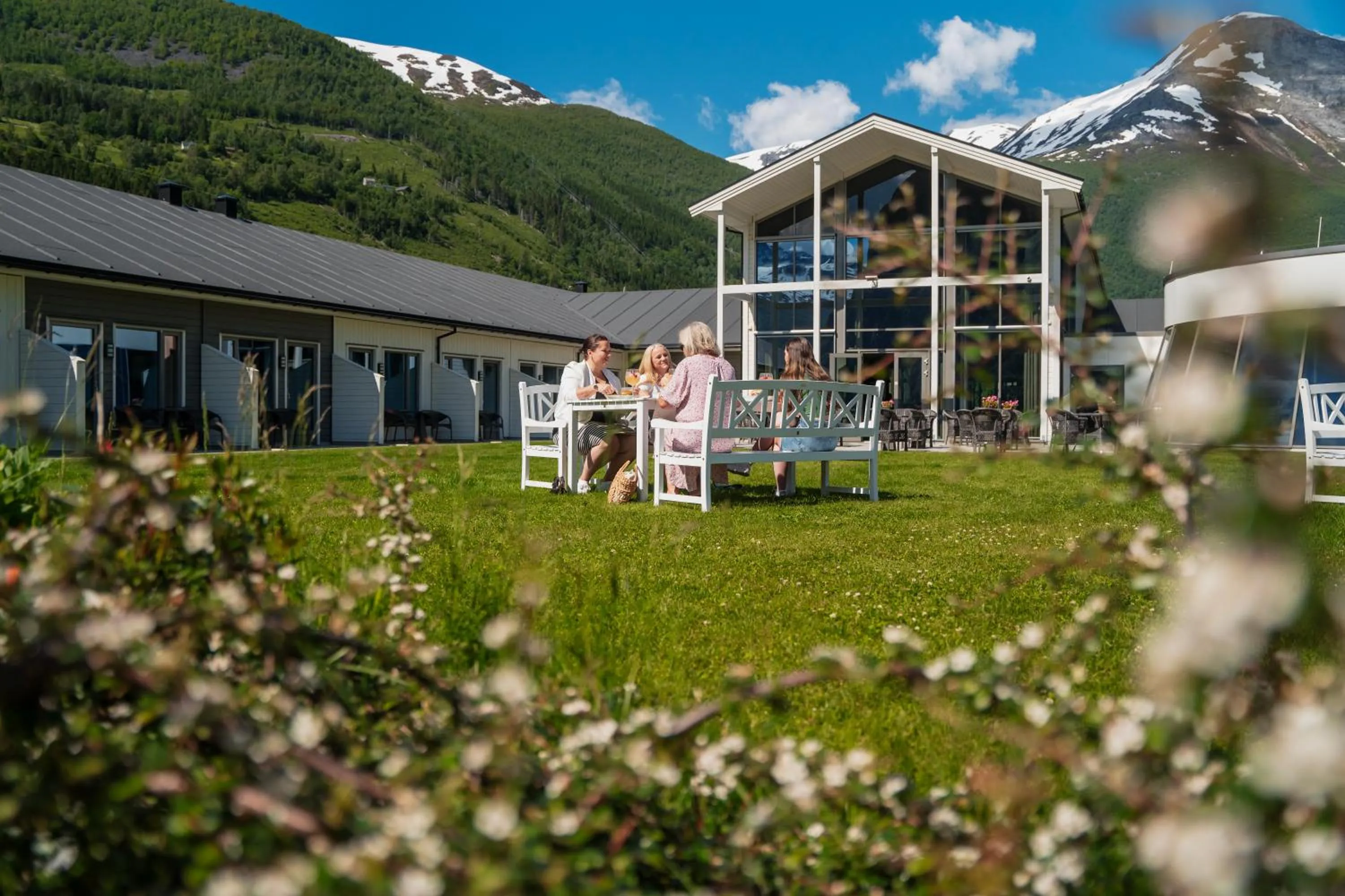 Garden in Valldal Fjordhotell - by Classic Norway Hotels