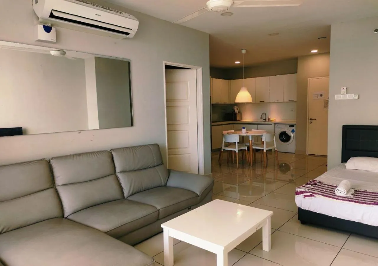 Living room, Bed in Merlene Suites at Mansion One Formerly know as Mansion One Suites