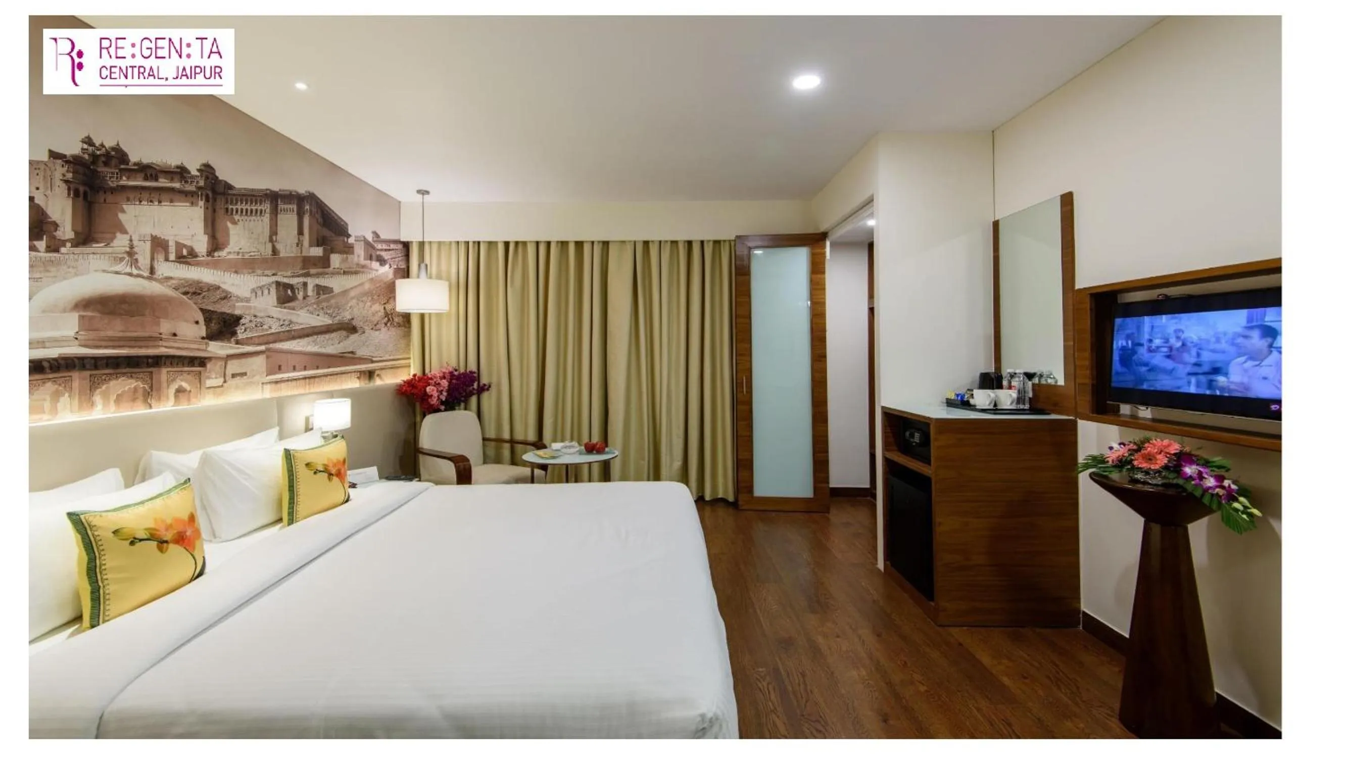 View (from property/room), Bed in Regenta Central Jaipur