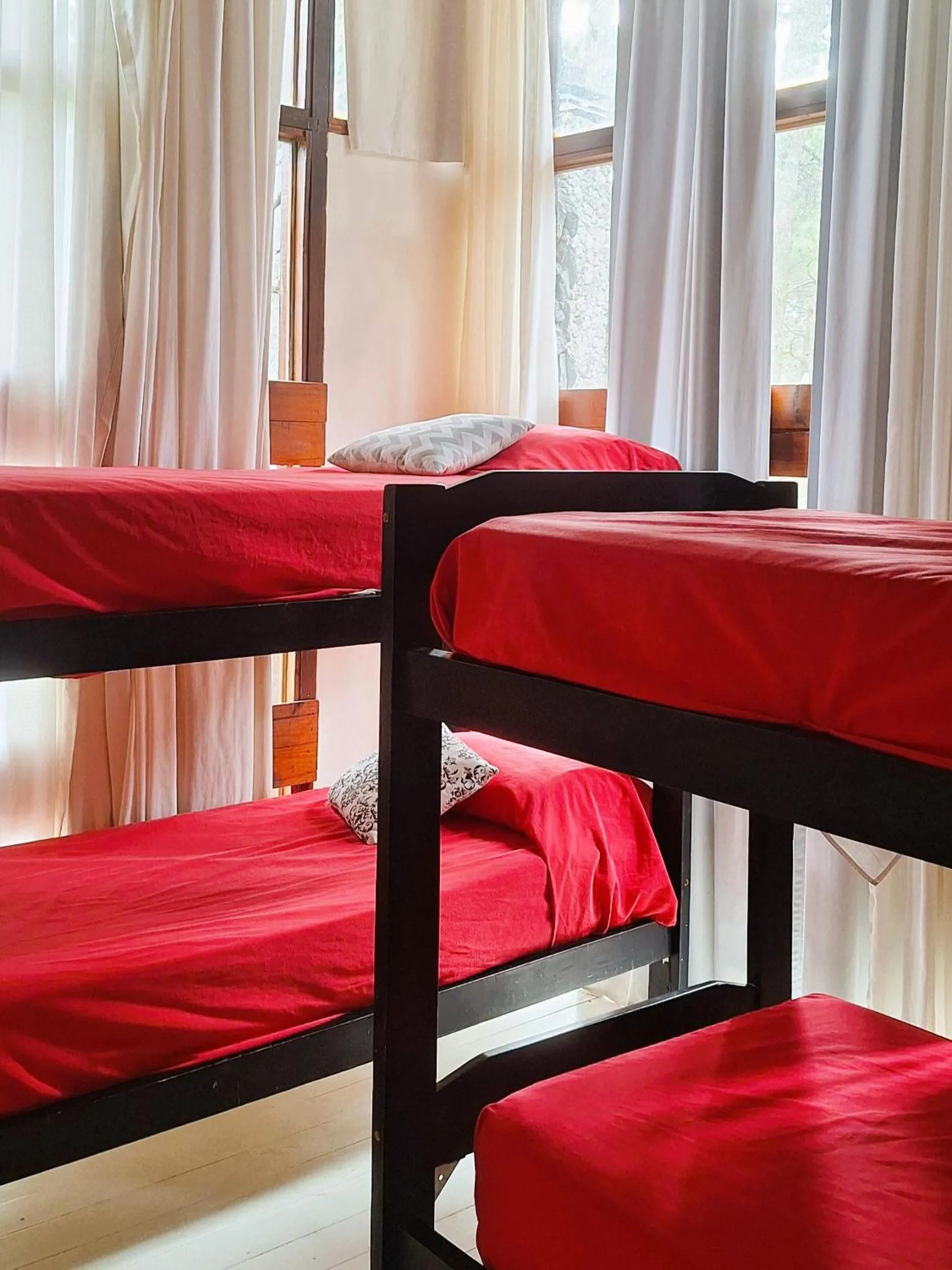 Bed in Altos Medanos Cabañas & Club de Bosque