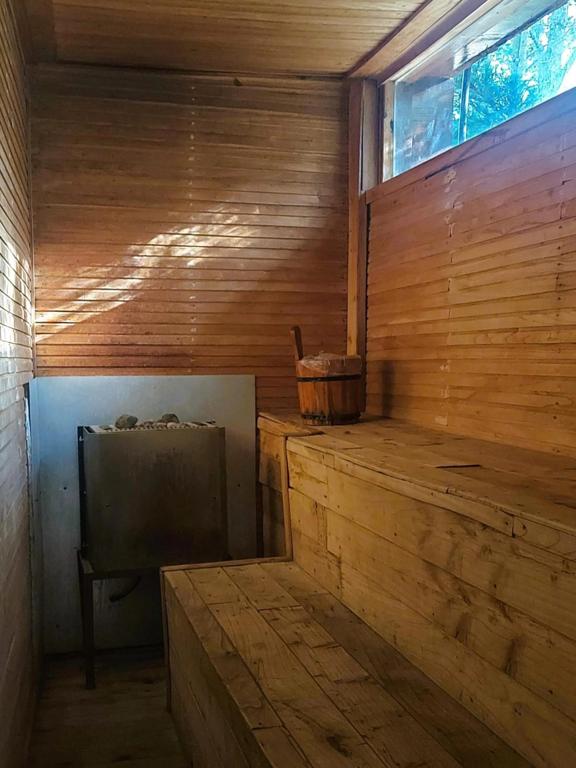 Sauna in Altos Medanos Cabañas & Club de Bosque