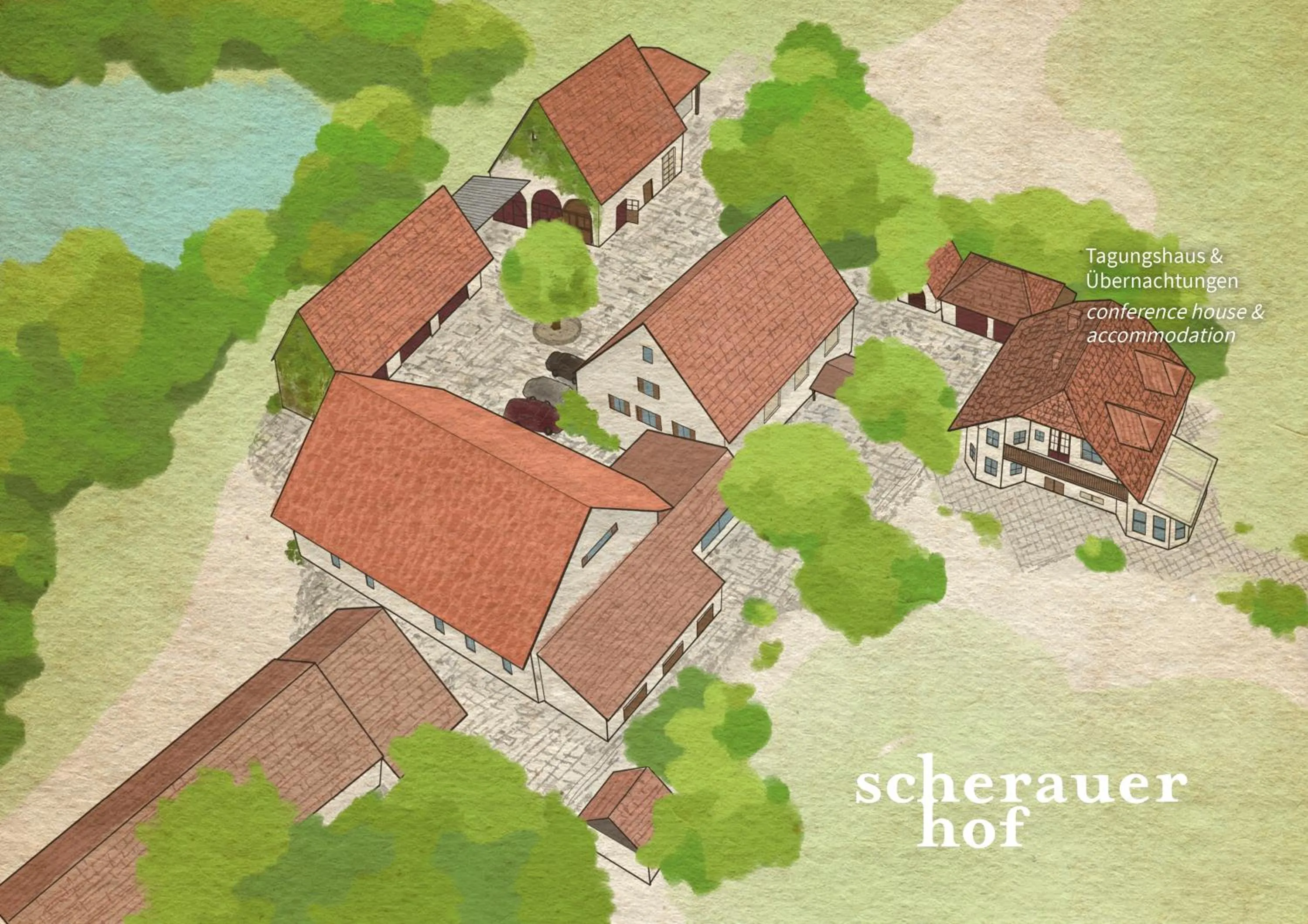 Bird's eye view in Scherauer Hof