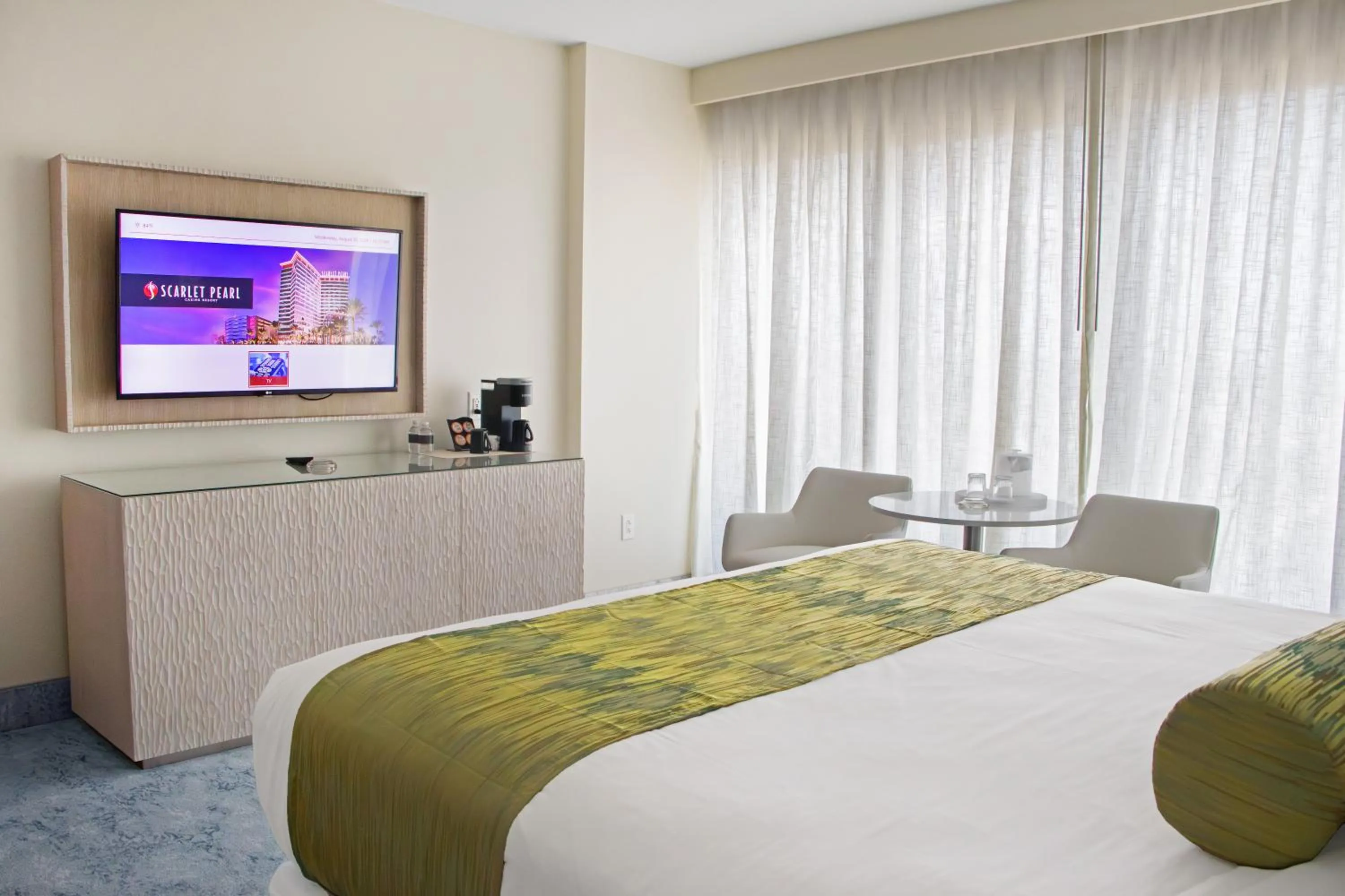 Bed in Scarlet Pearl Casino Resort