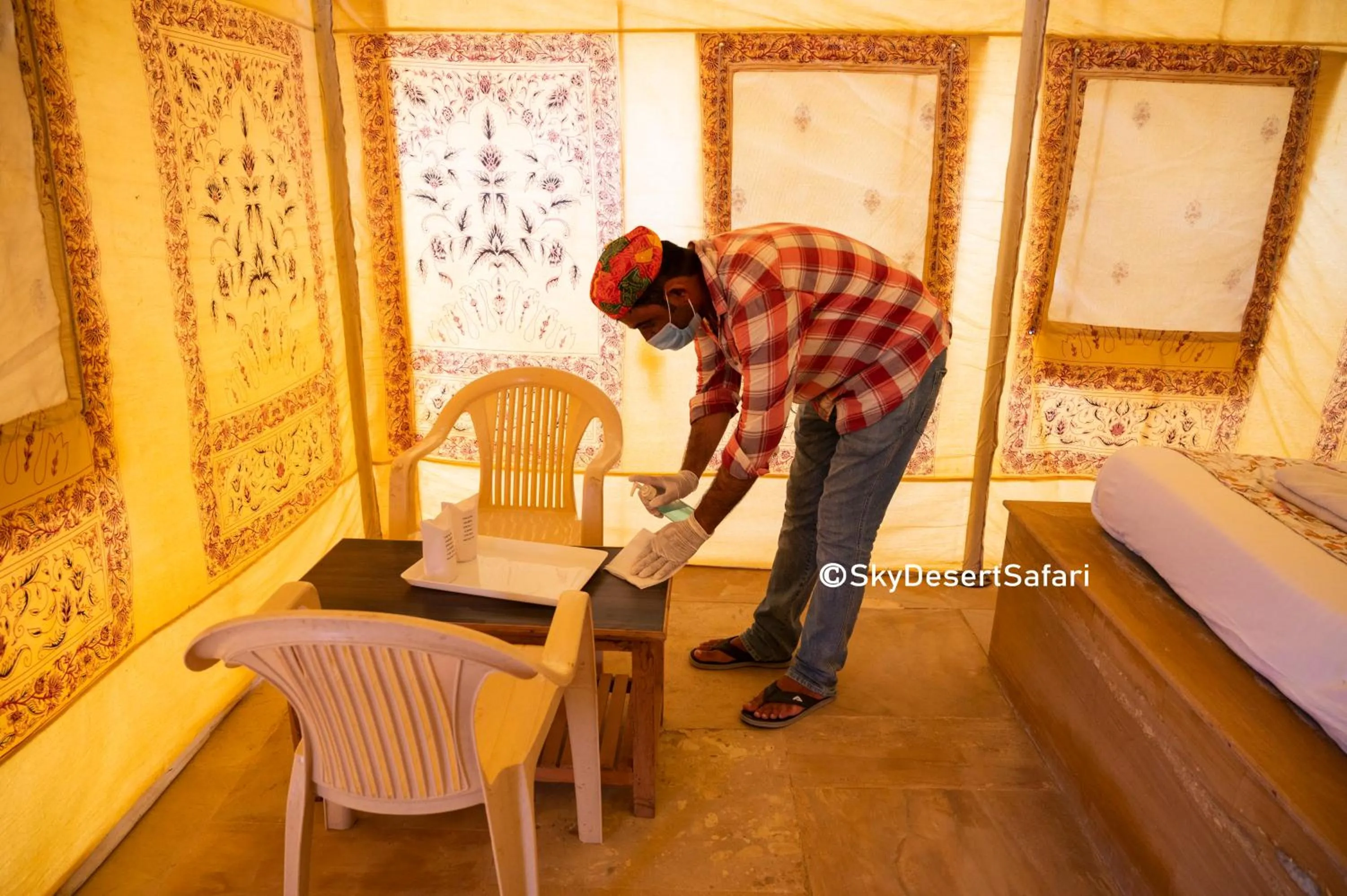 Bedroom in Sky Desert Safari