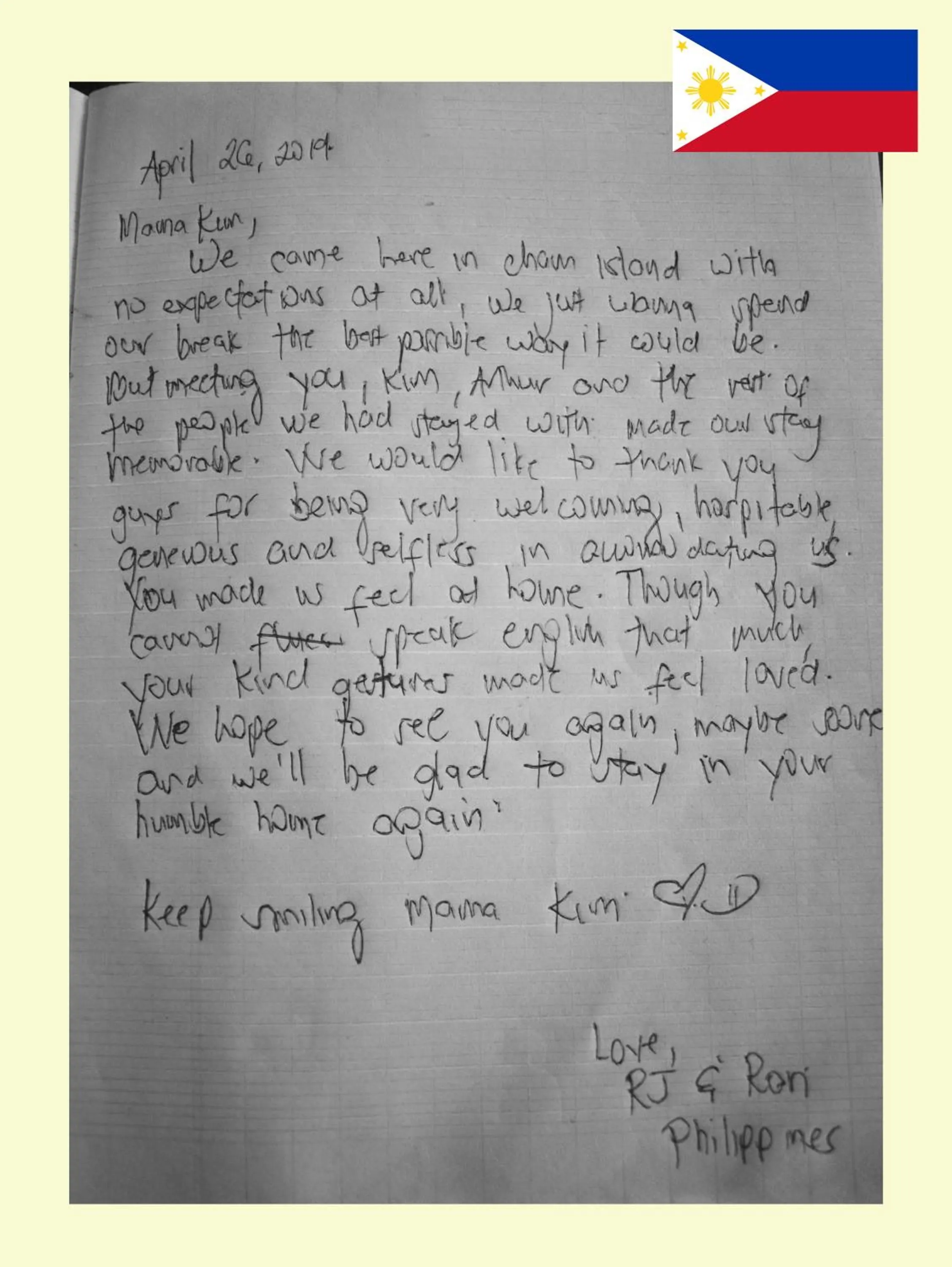 Certificate/Award in Cham Island Smiles Homestay