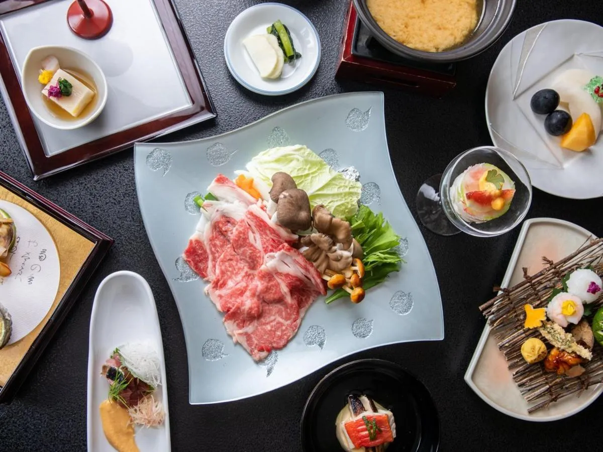 Dinner in Suwa Grand Shrine Kameya Inn