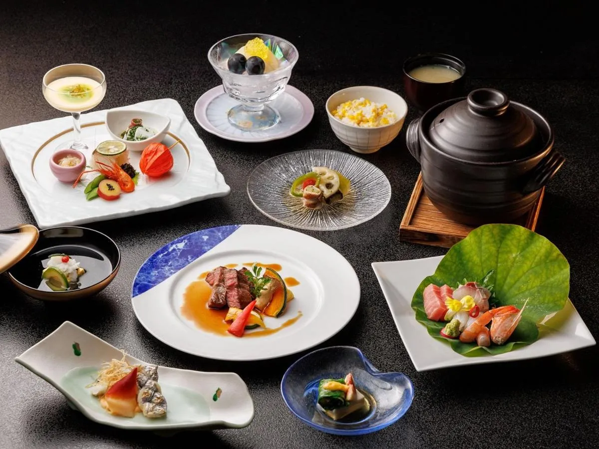 Dinner in Suwa Grand Shrine Kameya Inn