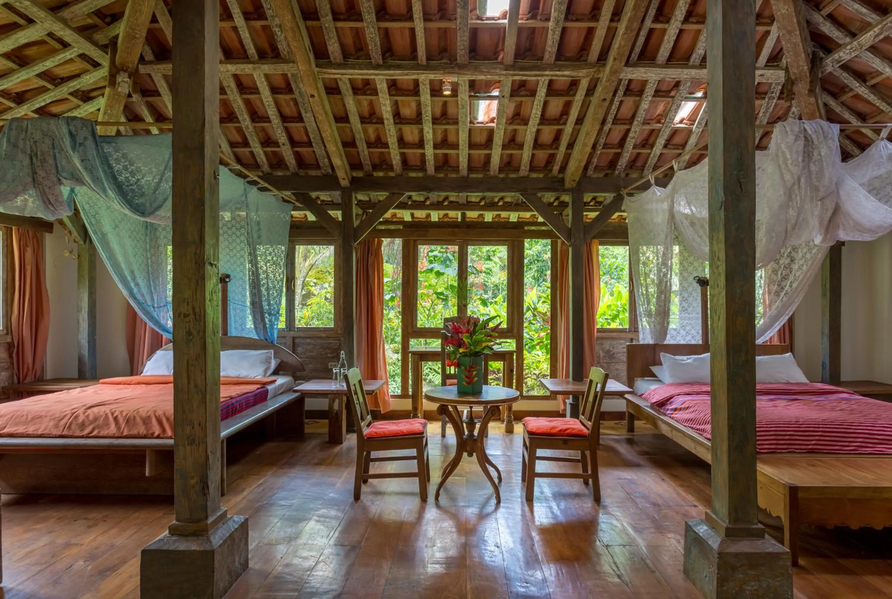 Bed in Prana Dewi Mountain Resort