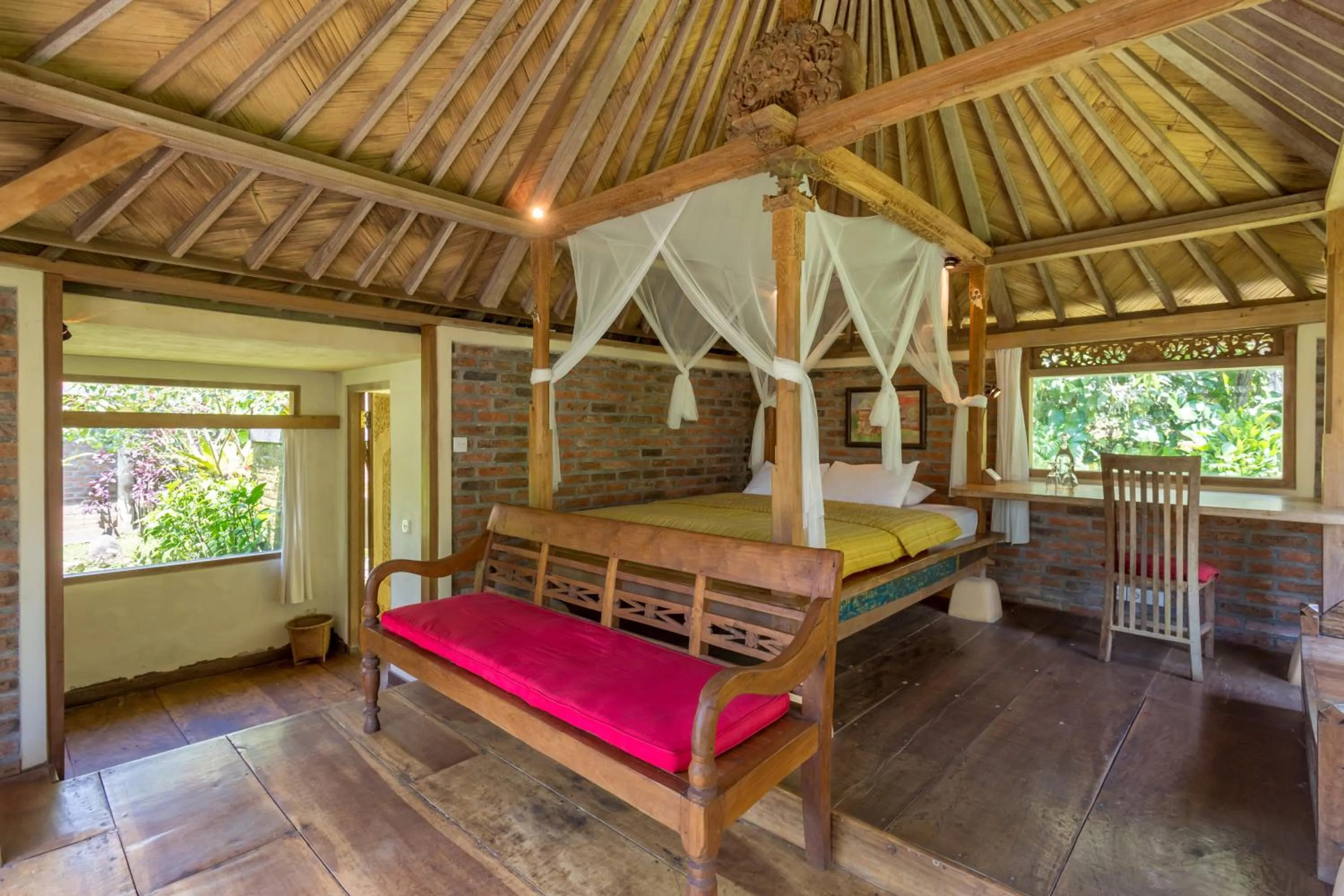 Bed in Prana Dewi Mountain Resort