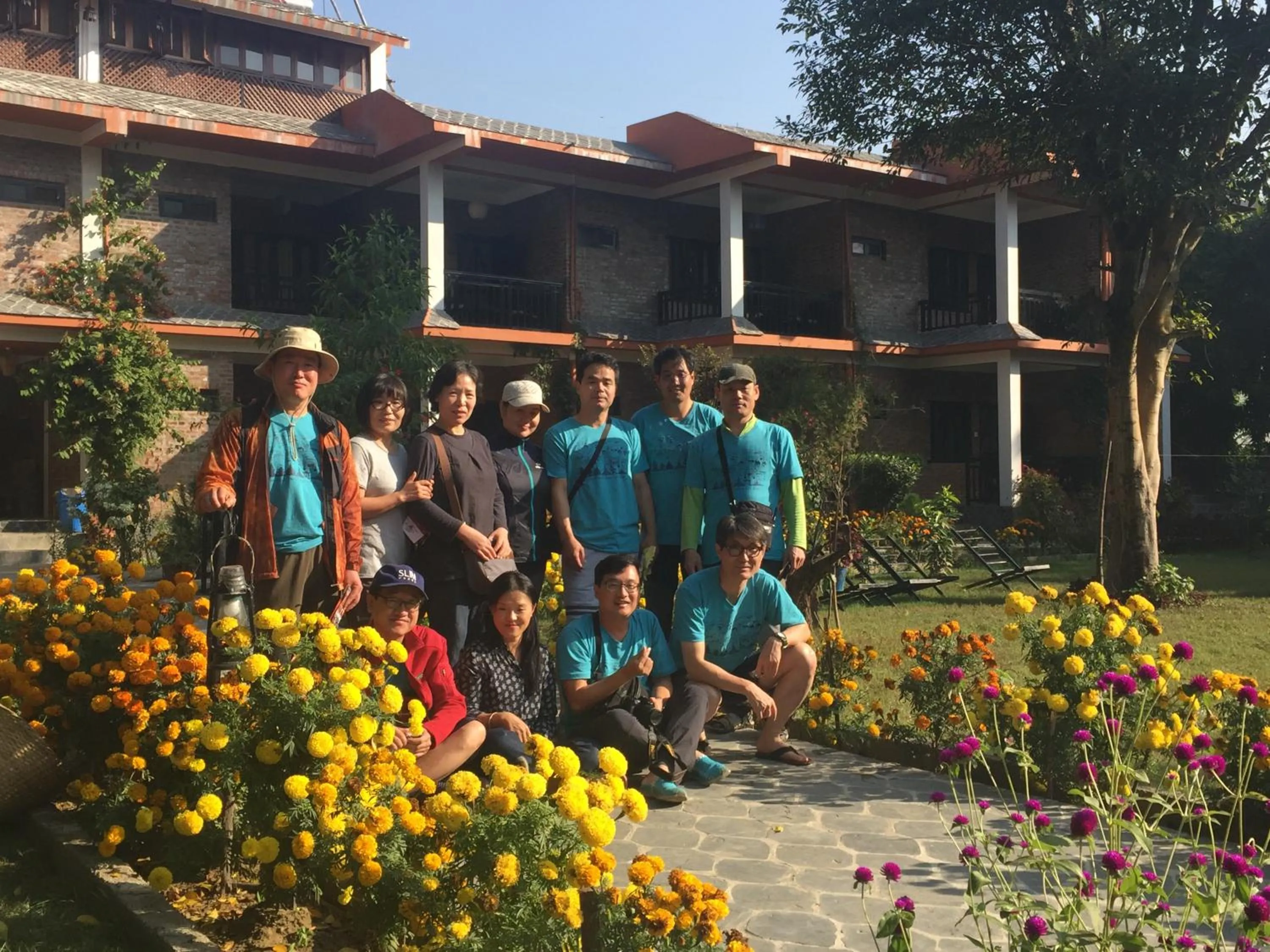 group of guests in Chautari Garden Resort
