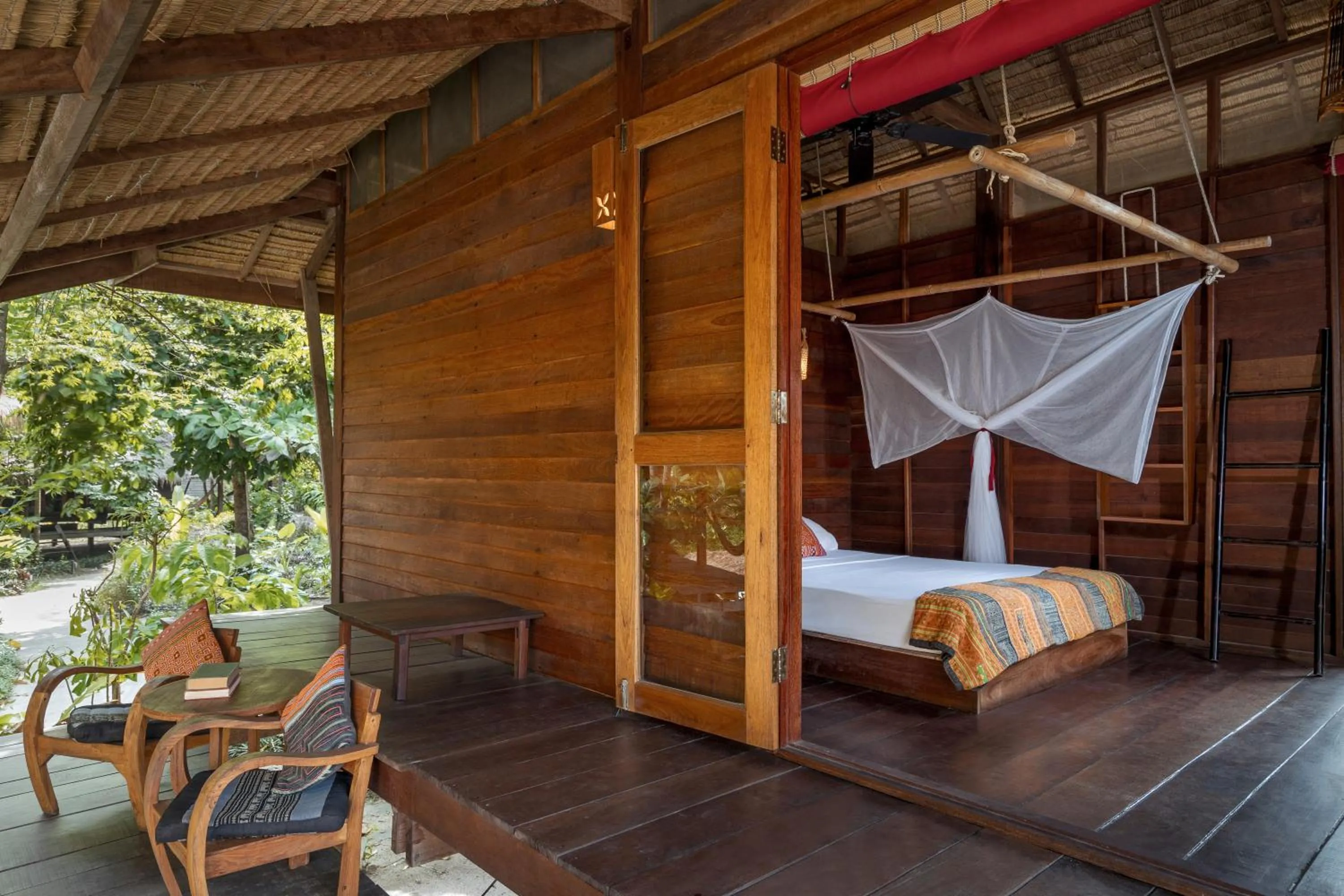 Balcony/Terrace, Bed in Castaway Resort Koh Lipe