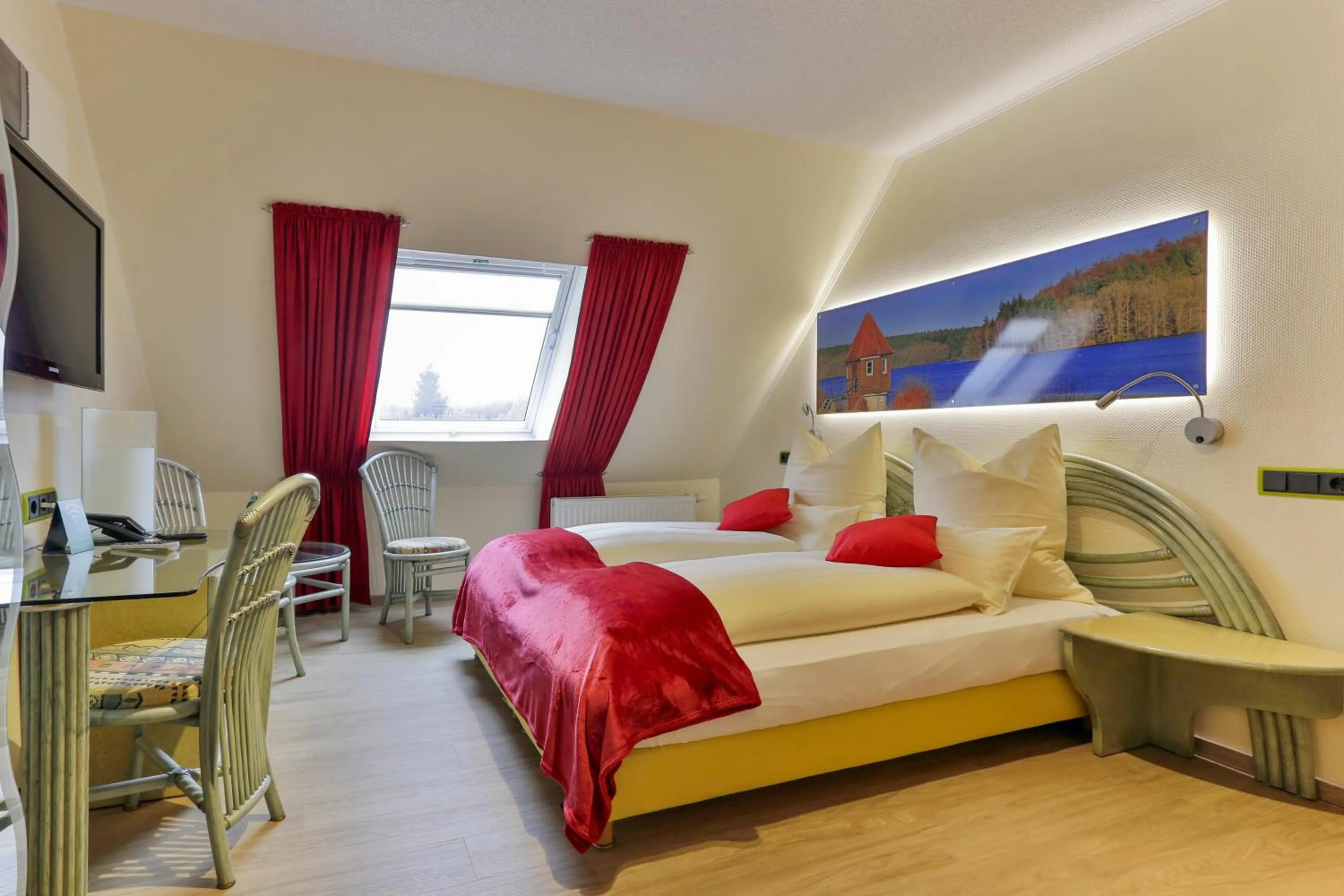 Decorative detail, Bed in Landgasthof Tönnes