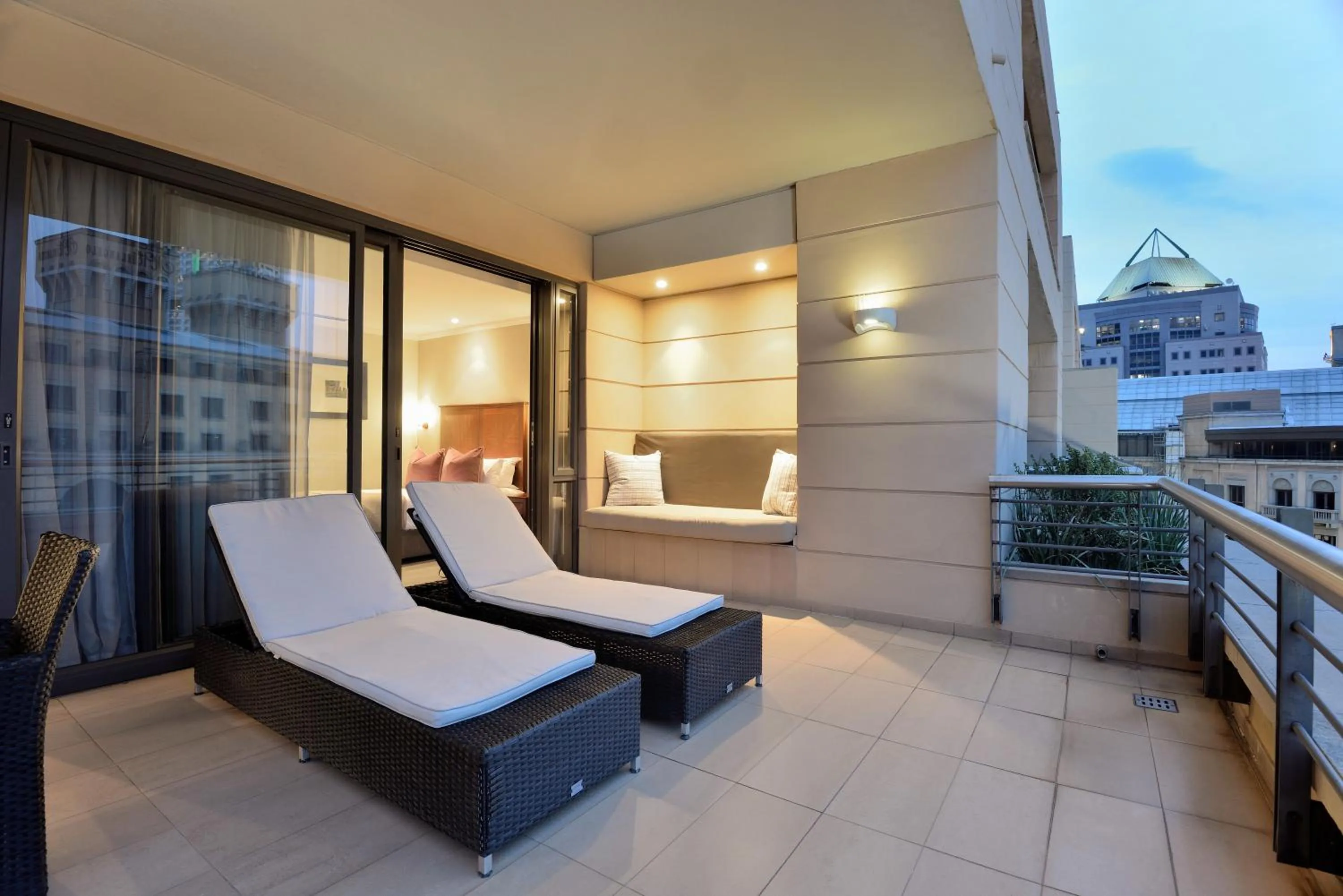 Seating area in Raphael Suites