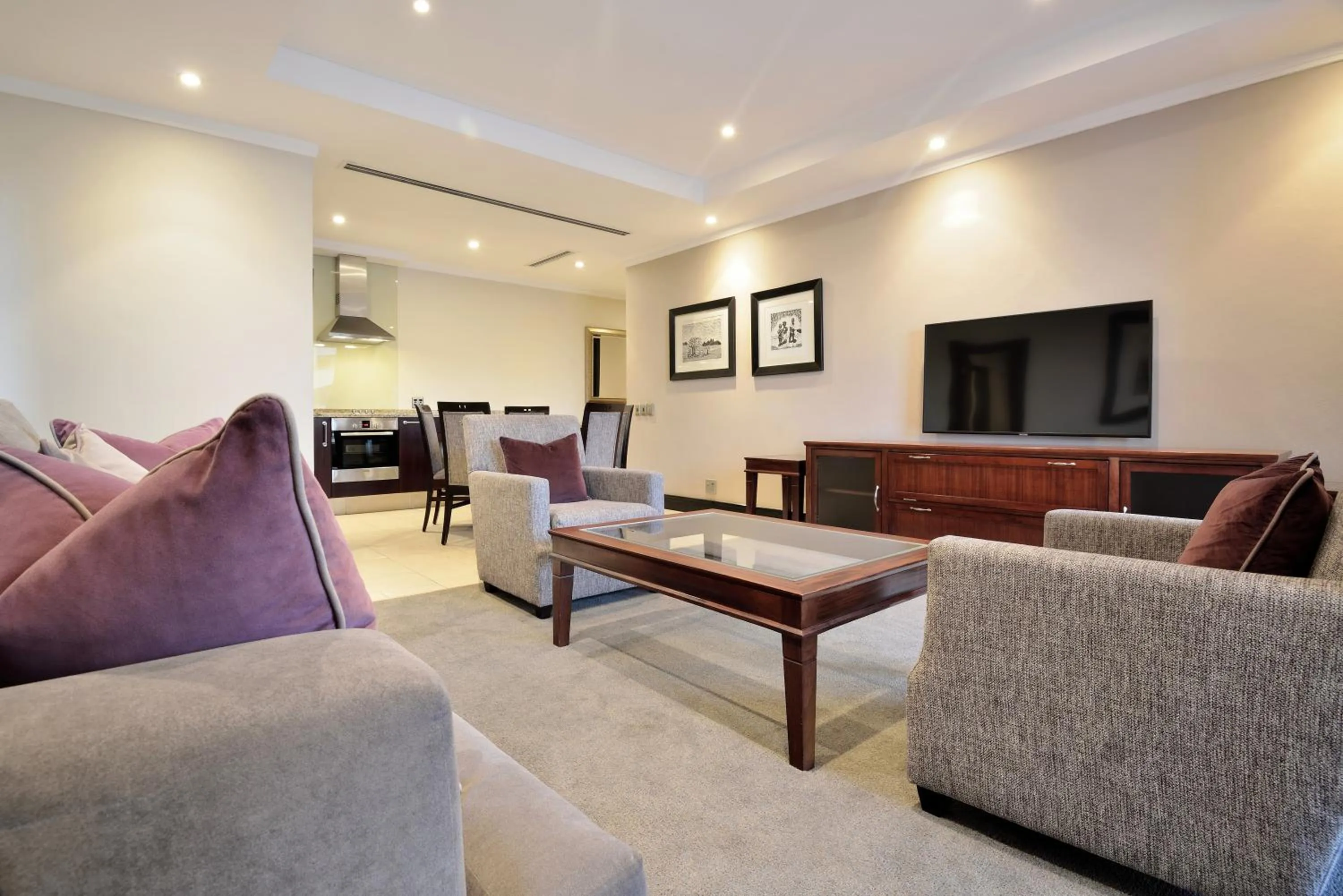 Living room in Raphael Suites