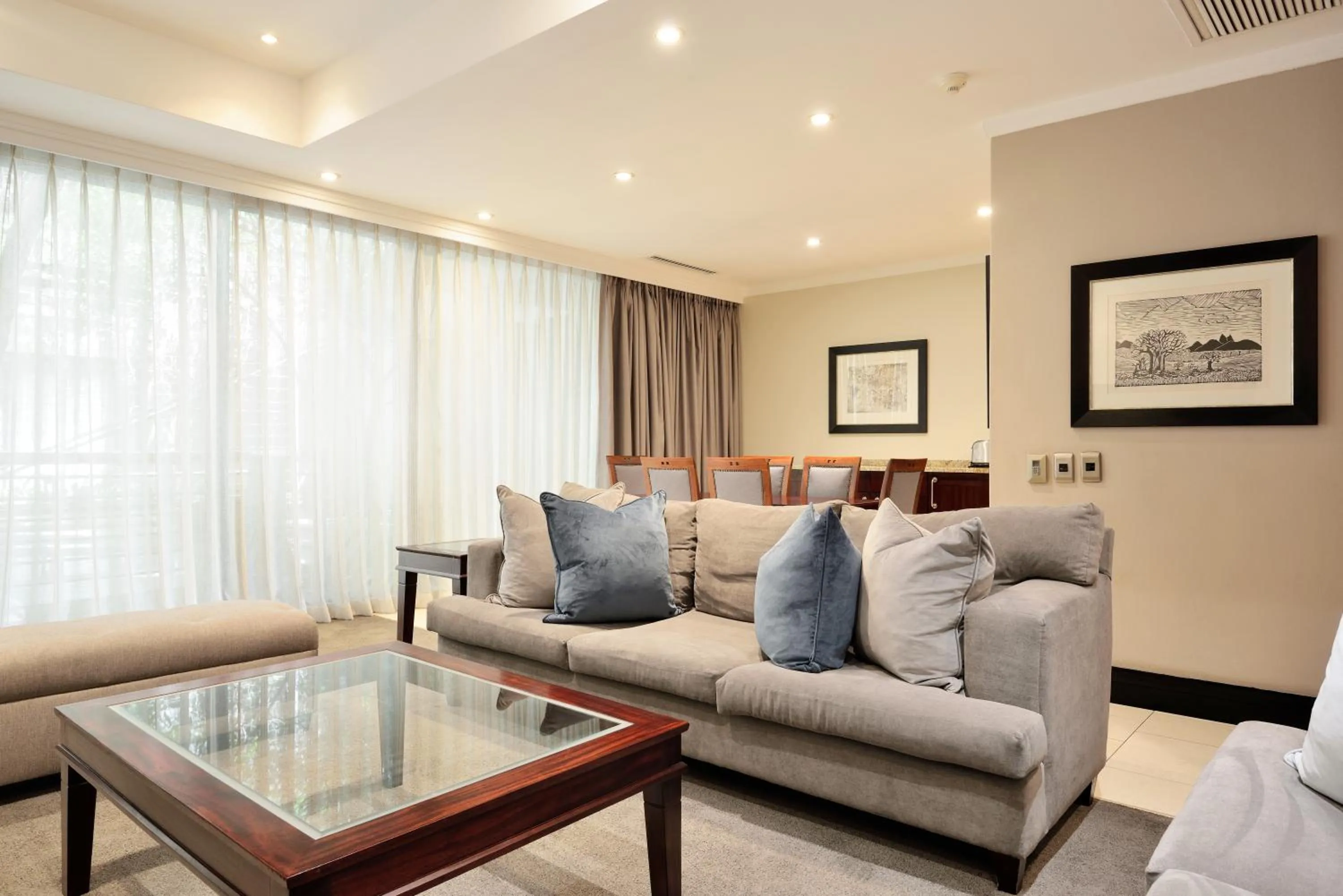 Living room in Raphael Suites