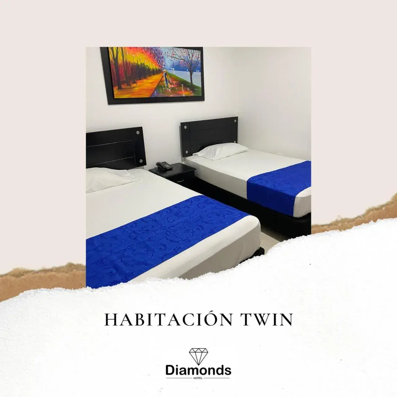 Twin Room in Hotel Diamonds Twin Room in Hotel Diamonds