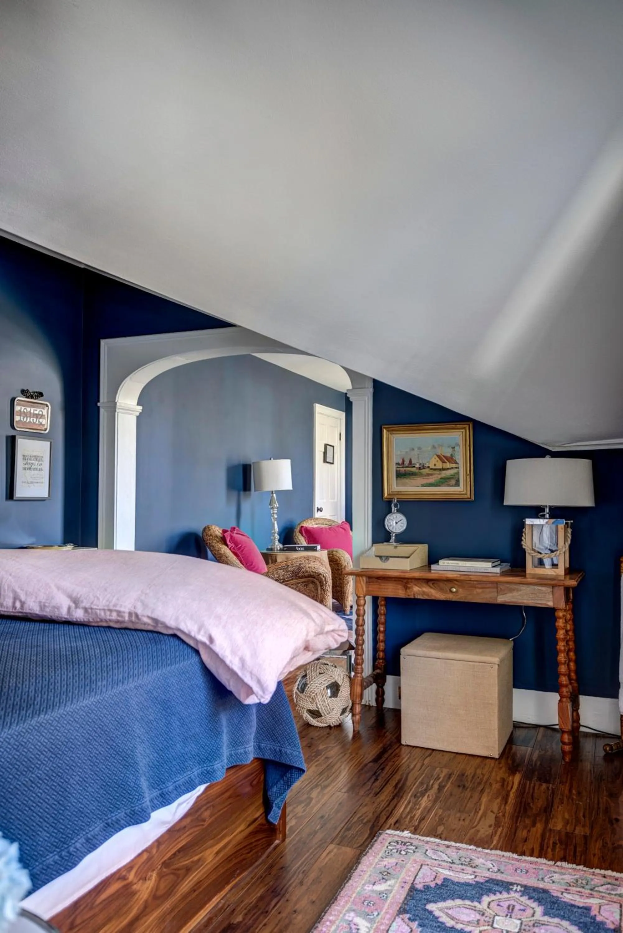 Decorative detail, Bed in 34 State "Historic Luxury Suites" Skaneateles