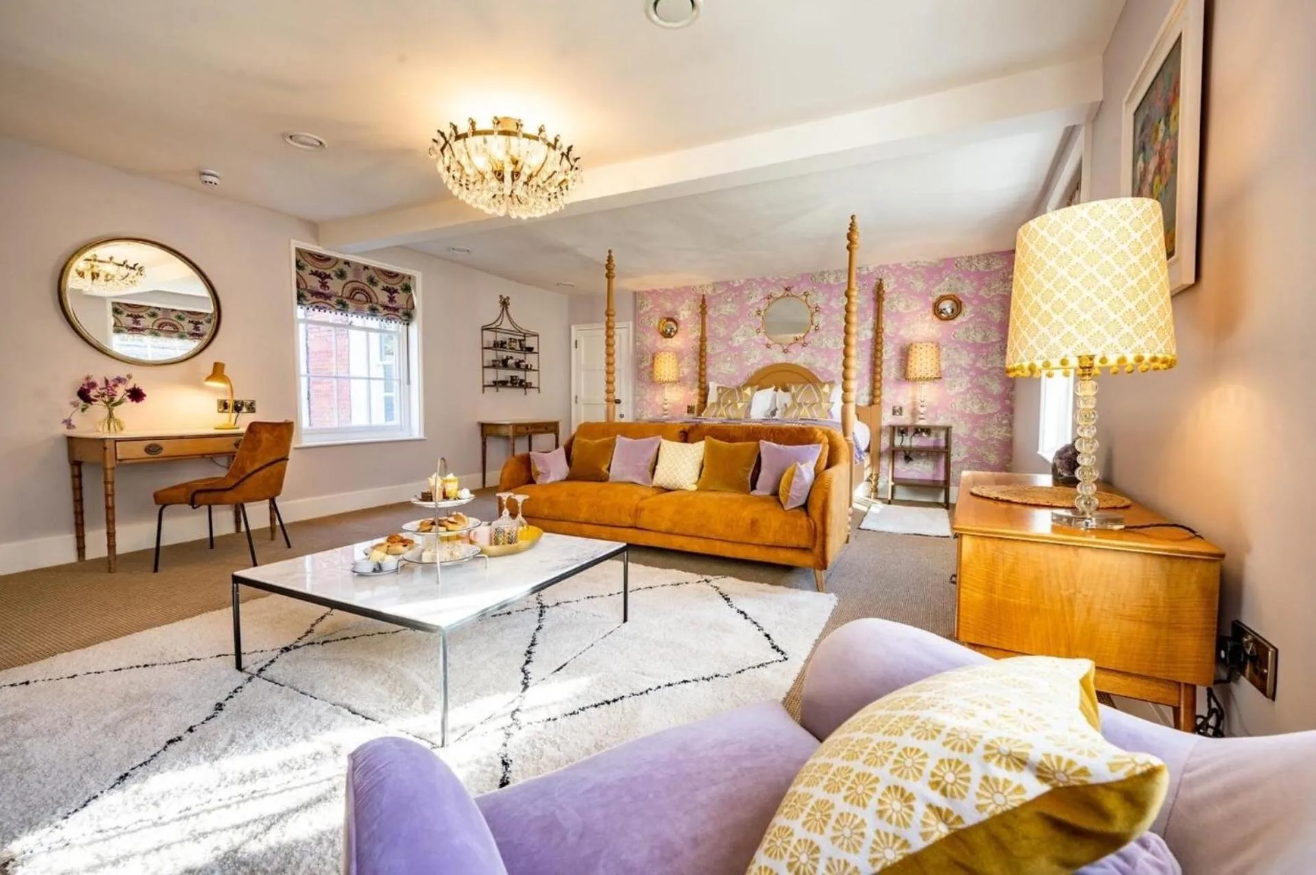 Bed in The Assembly House in central Norwich