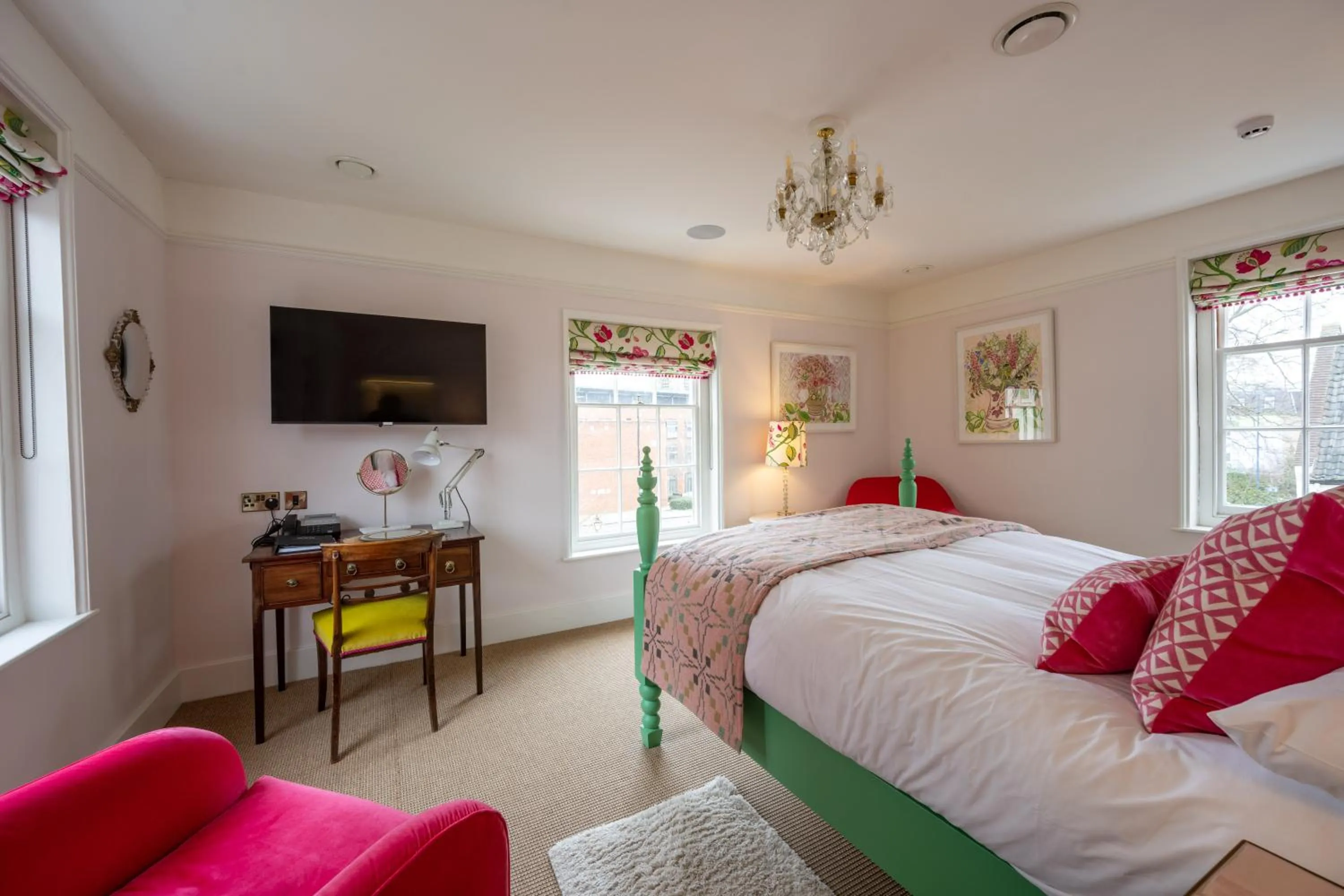 Bed in The Assembly House in central Norwich