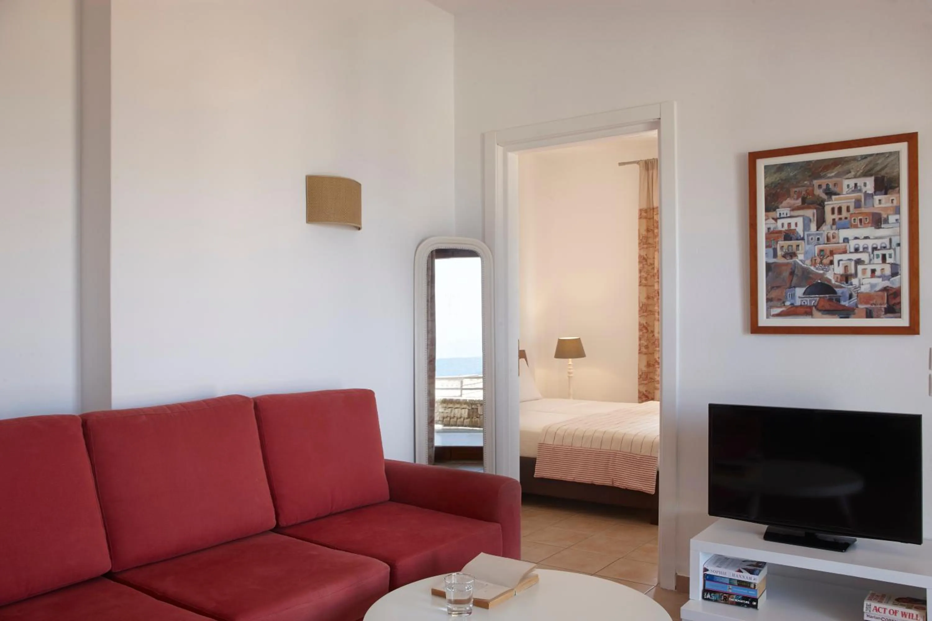 Seating area, Bed in Anassa Mare Villas & Residences