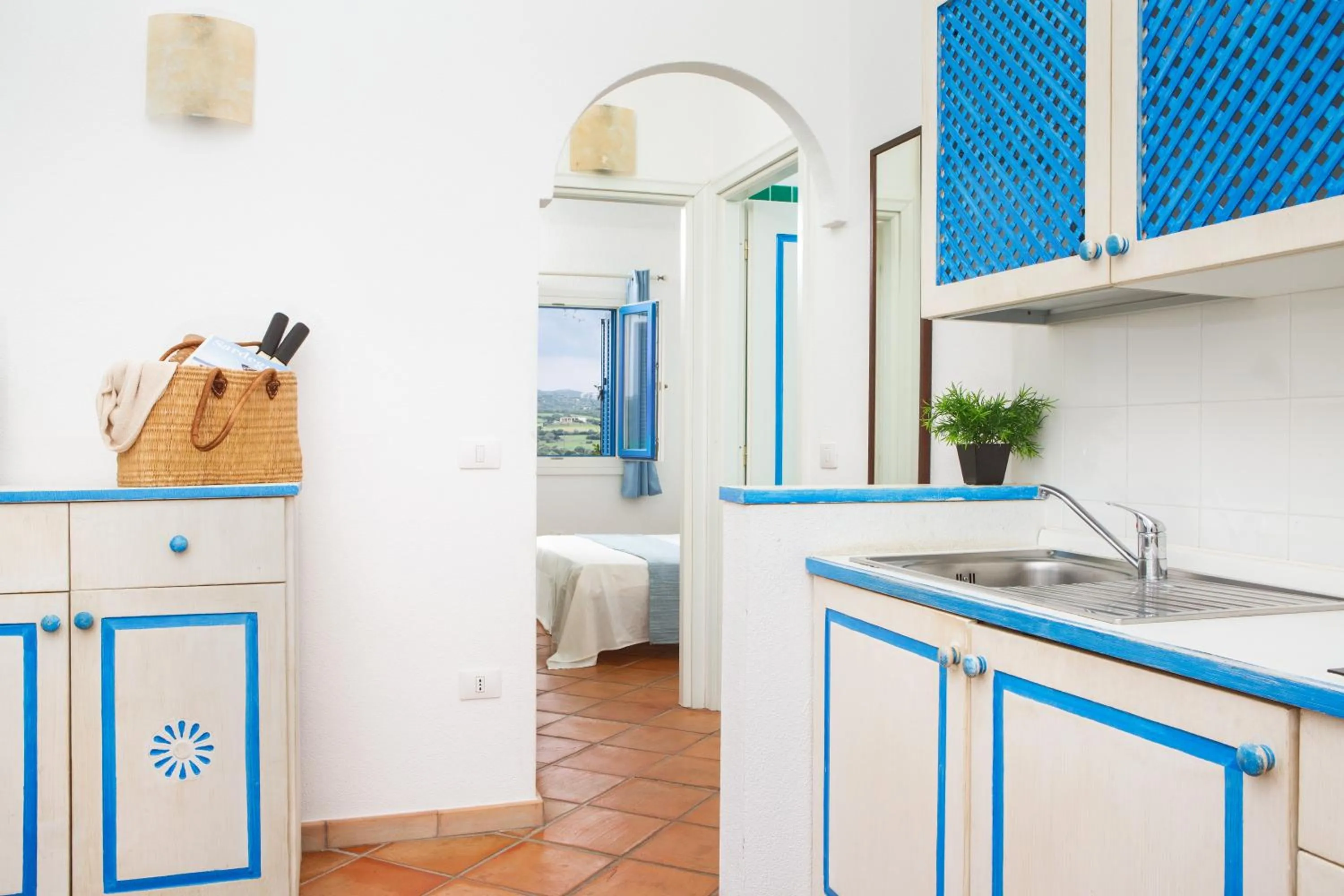 Kitchen or kitchenette in Appartamenti Residence Zodiaco