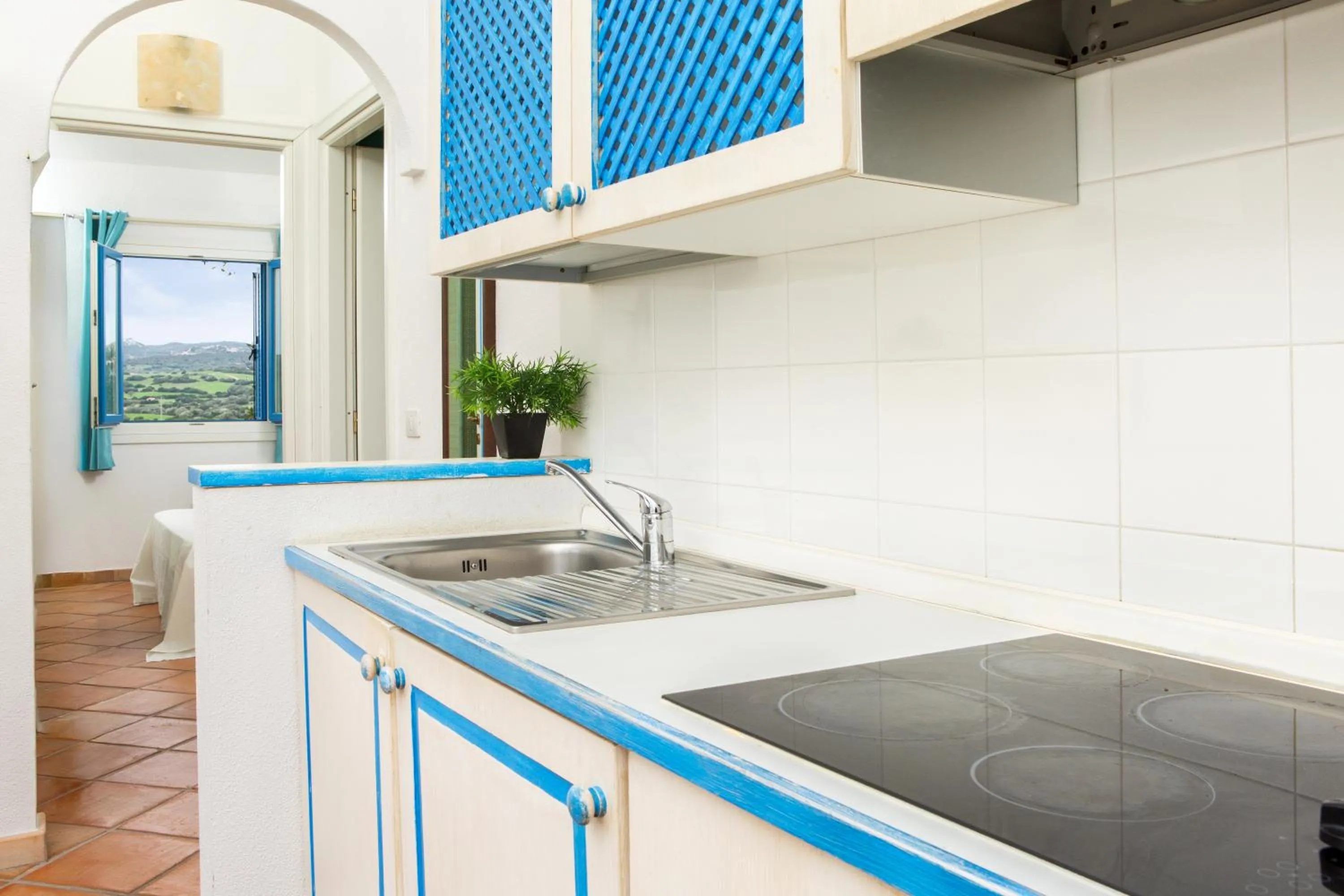 Kitchen or kitchenette in Appartamenti Residence Zodiaco