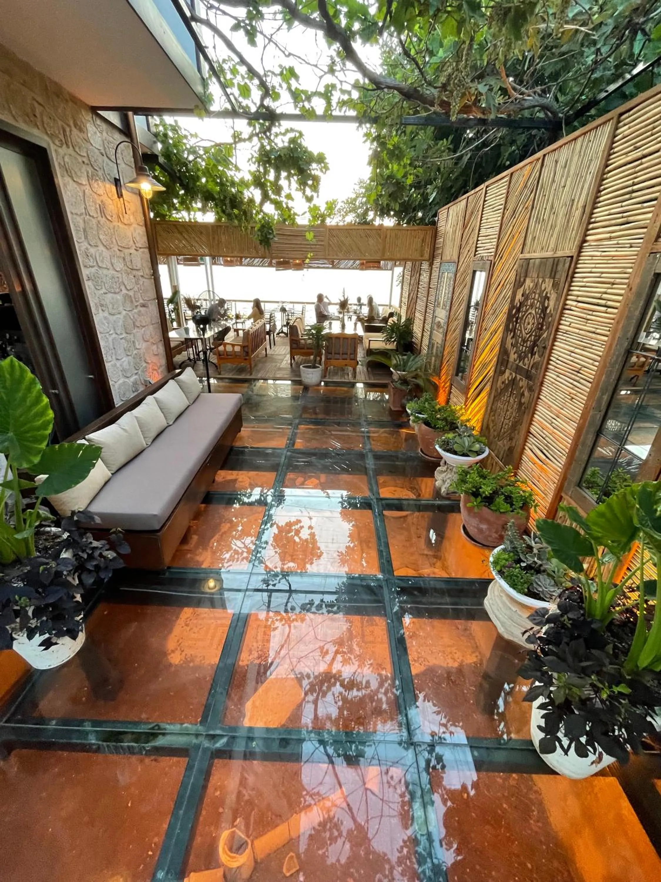 Patio in Side Kleopatra Hotel