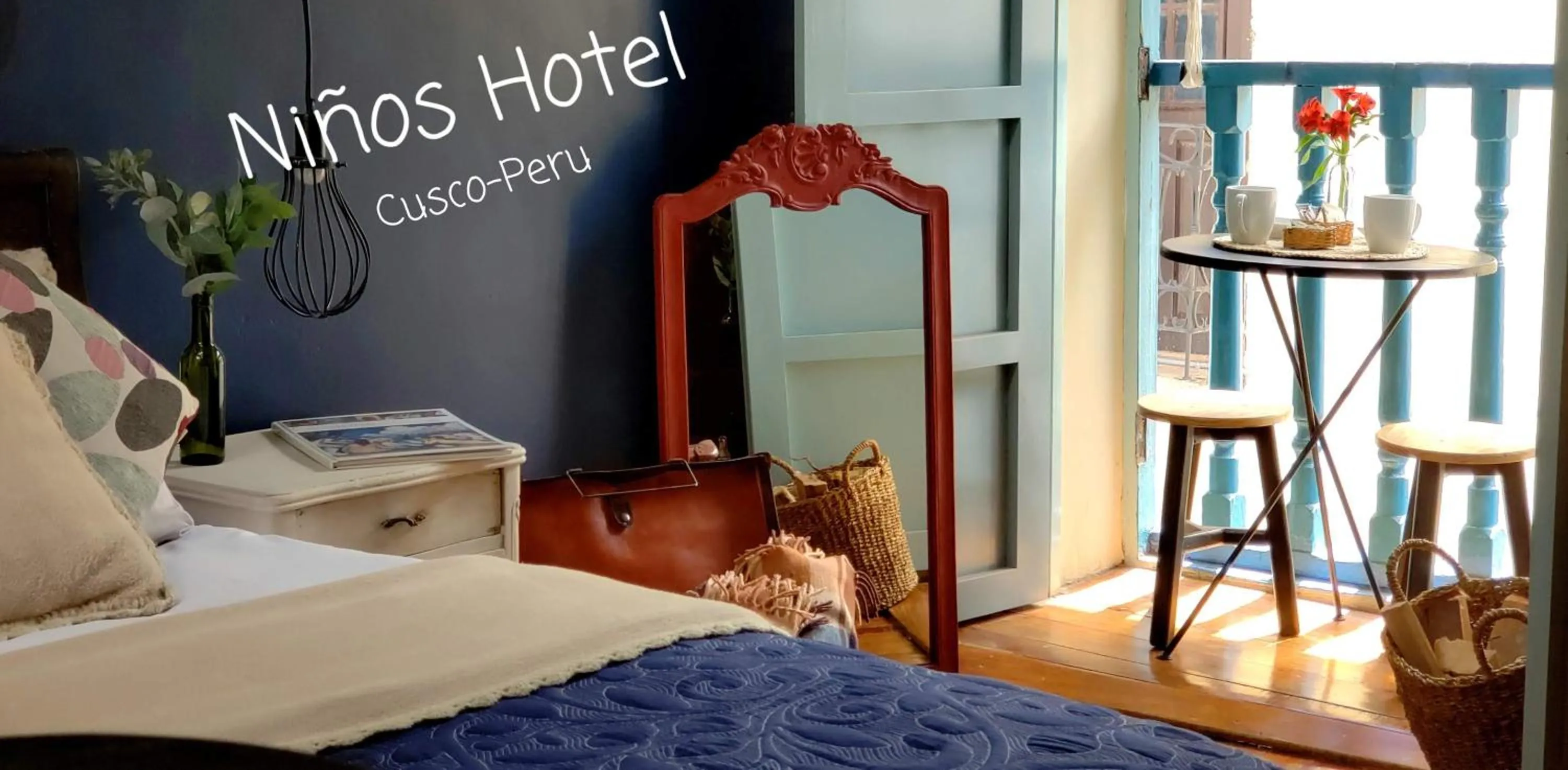 Balcony/Terrace, Bed in Niños Hotel Fierro