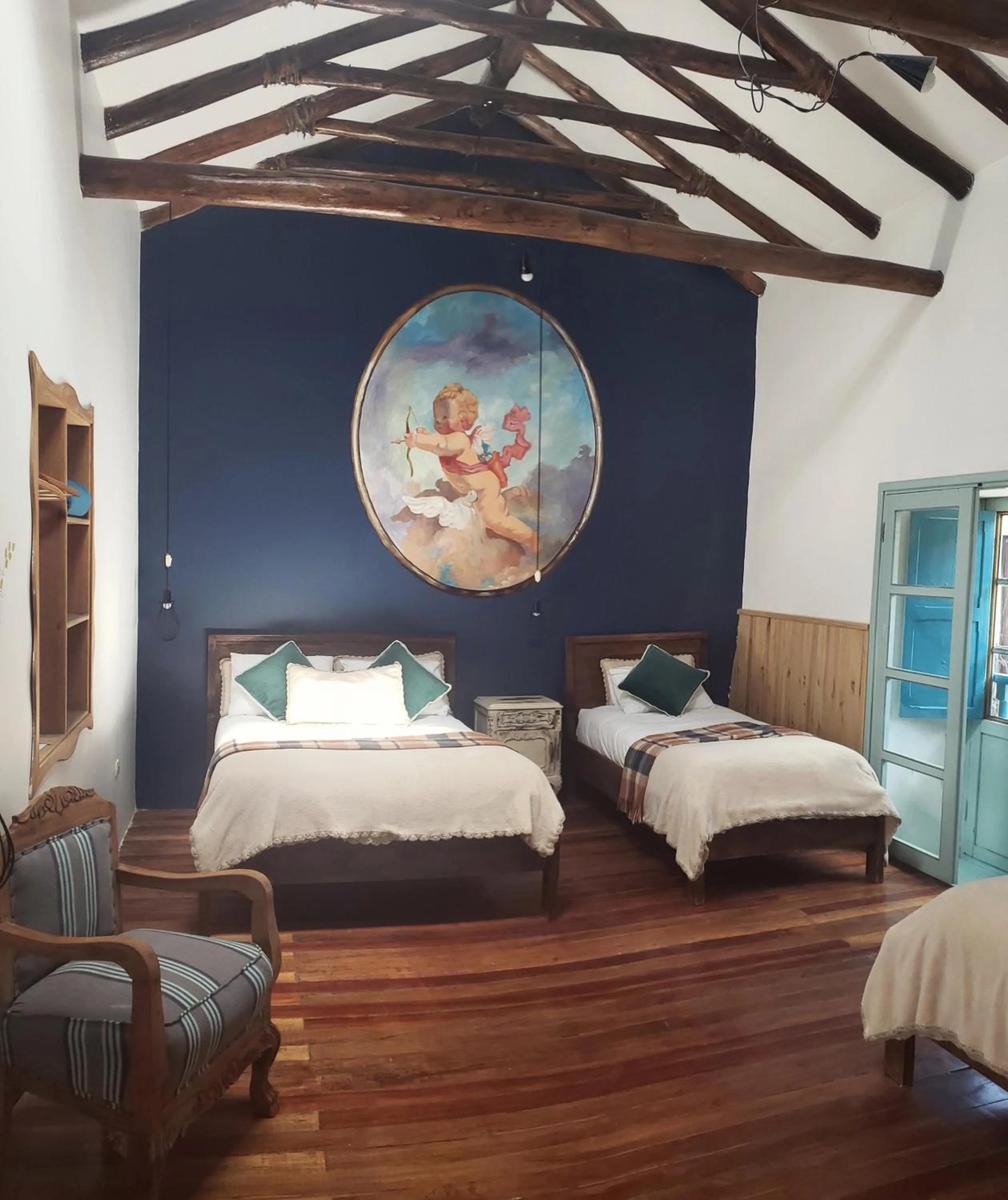 Balcony/Terrace, Bed in Niños Hotel Fierro