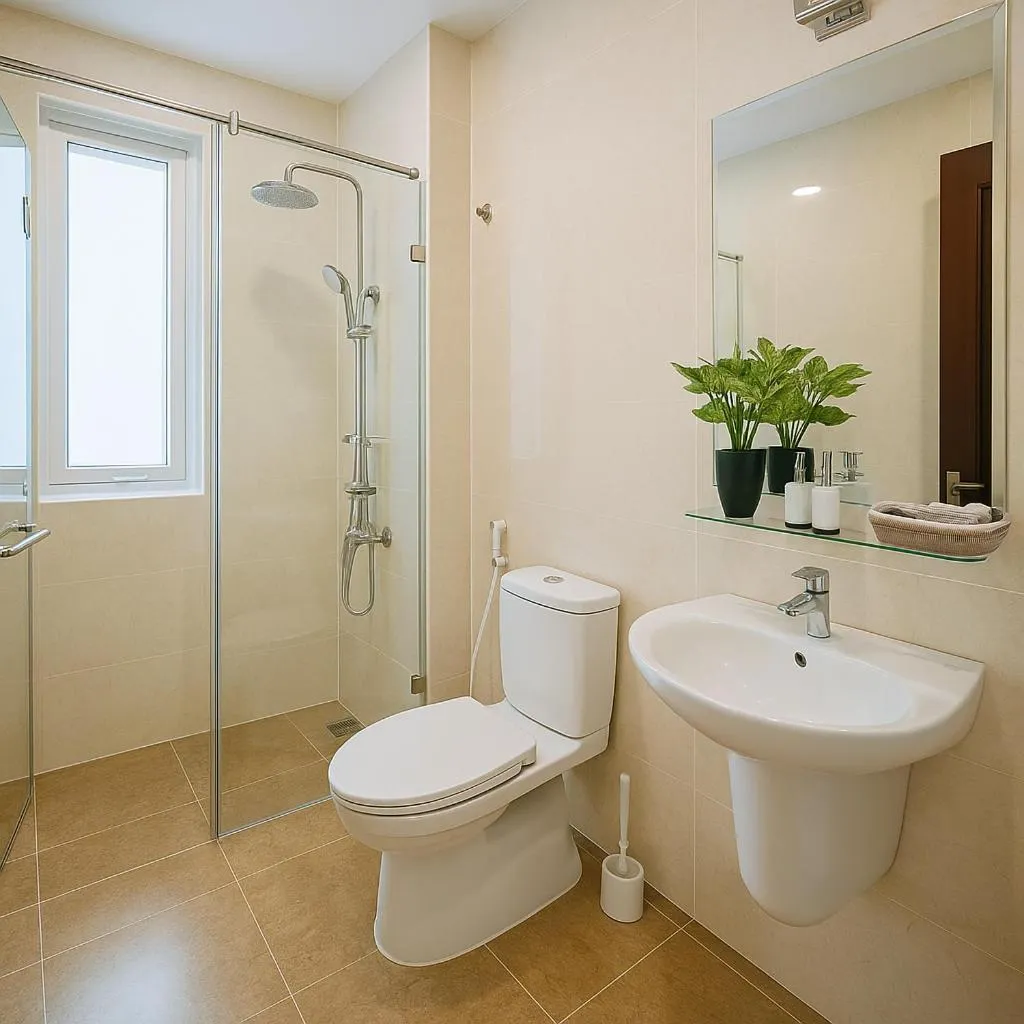 Shower in Tuan Thuy Hotel