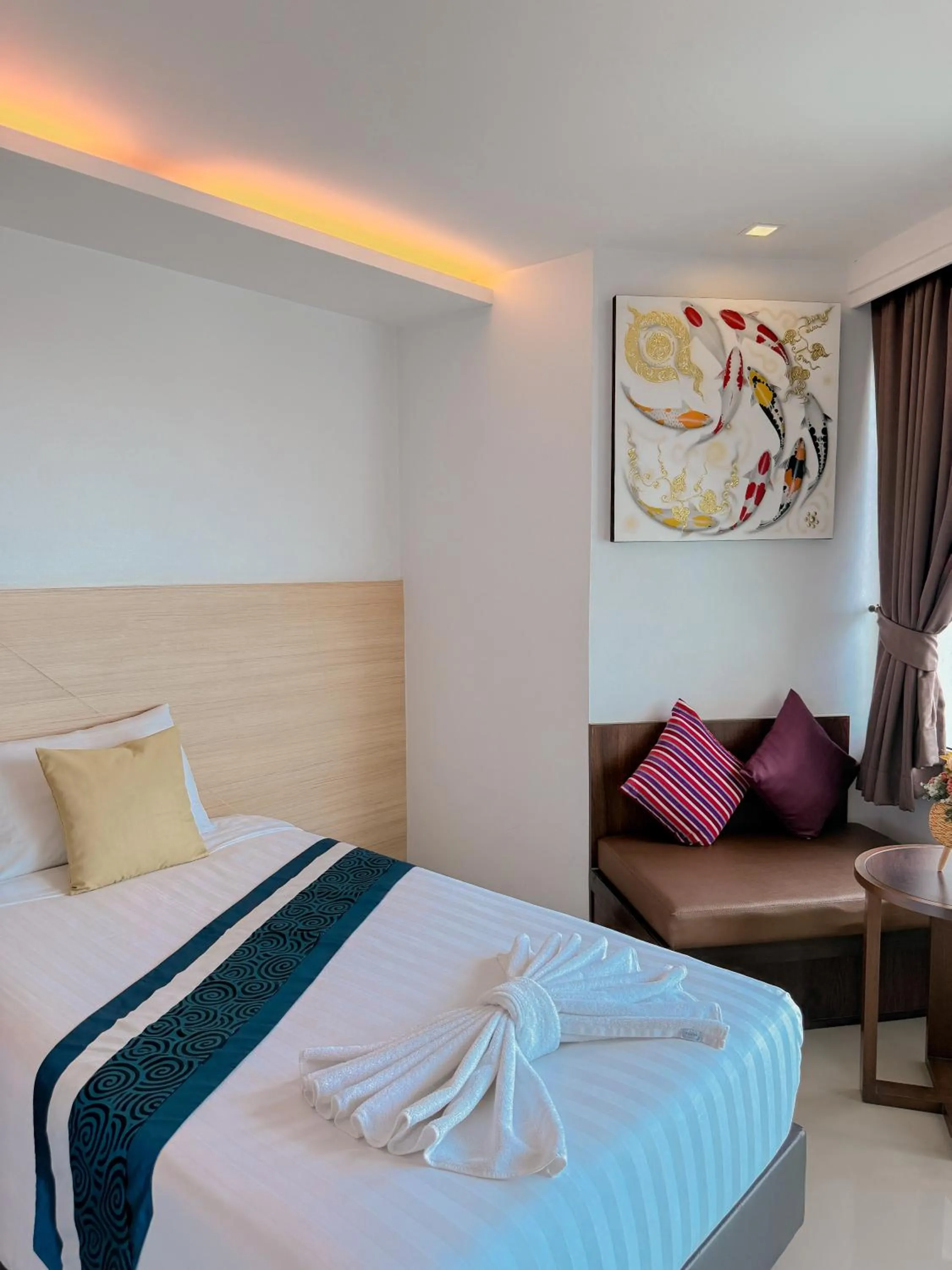 Bed in Vareena palace hotel