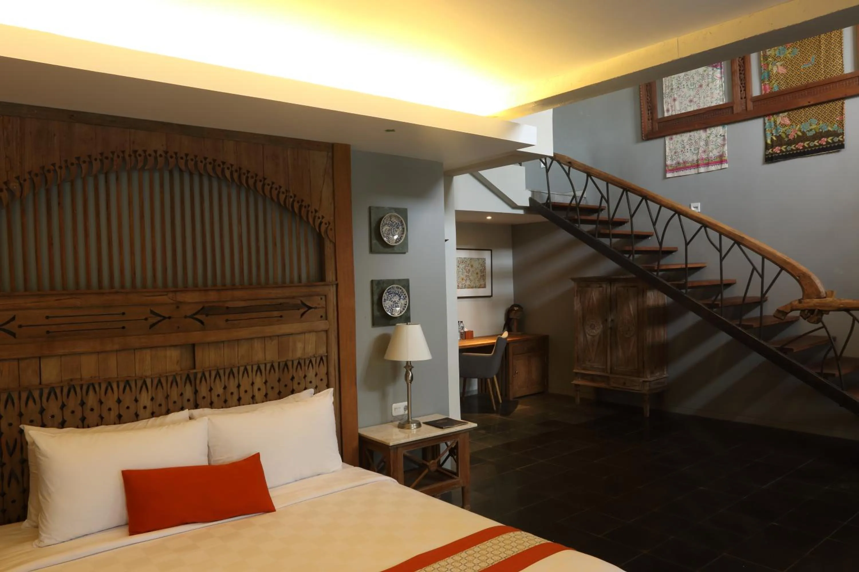 Bed in WARISAN Heritage Boutique Hotel