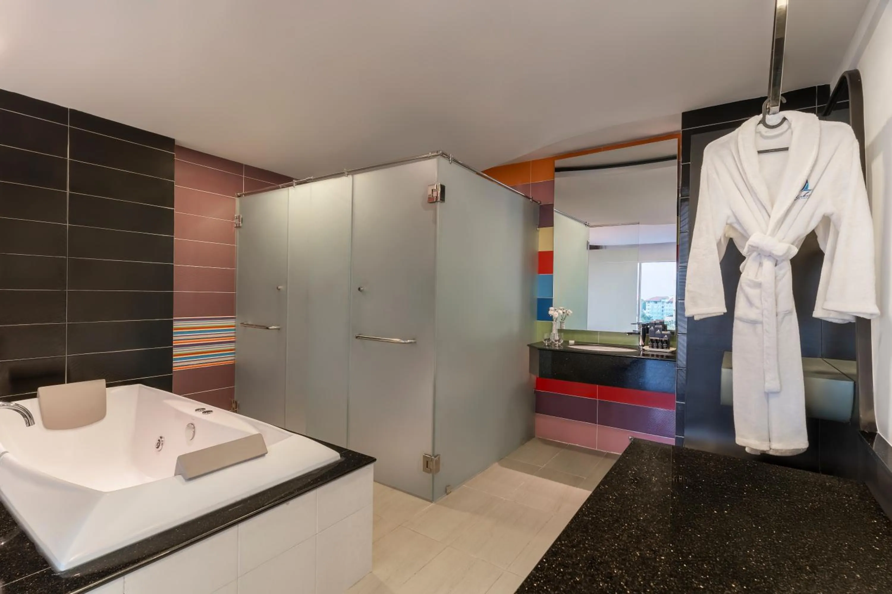 Bathroom in Blue Boat Hotel JC