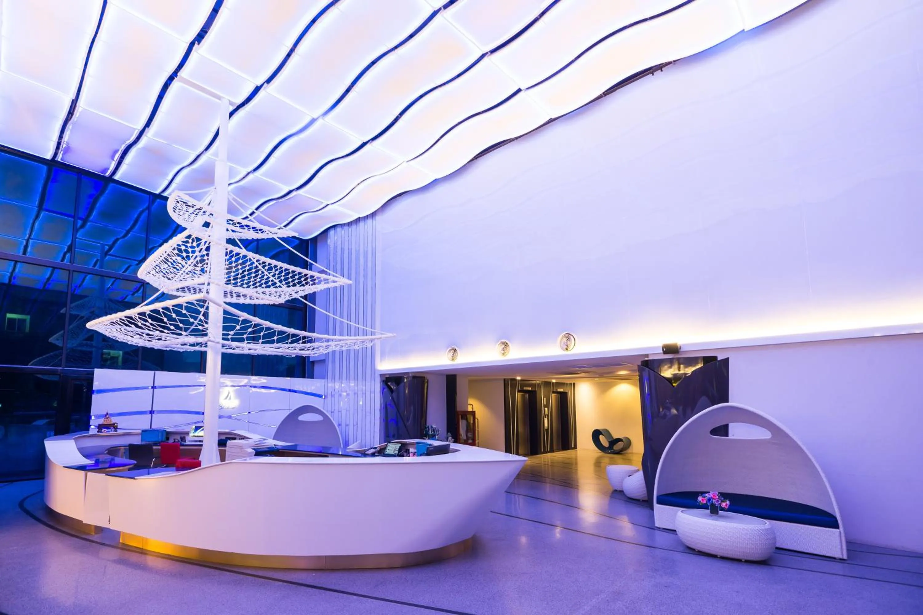 Property building in Blue Boat Hotel JC