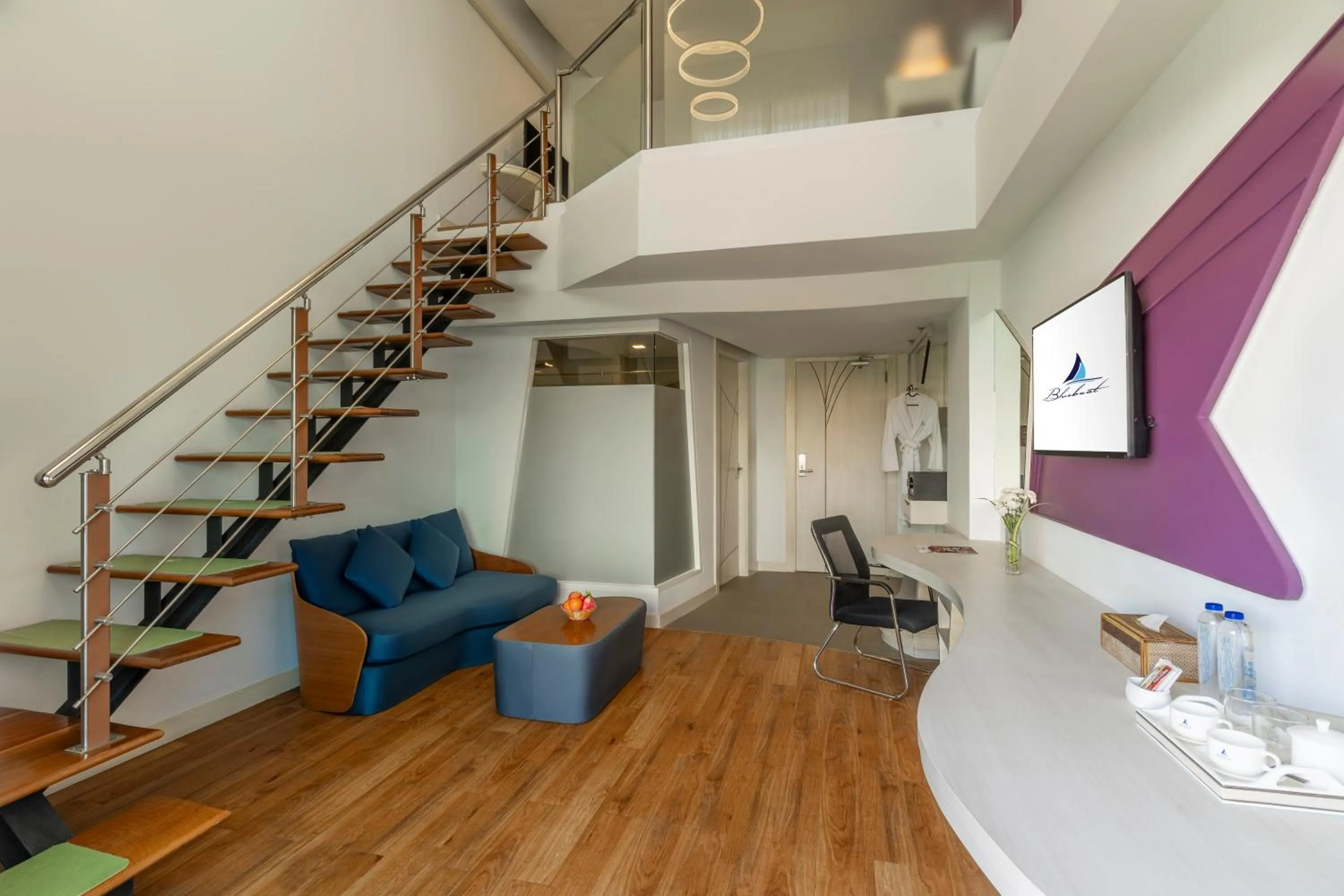 Living room in Blue Boat Hotel JC