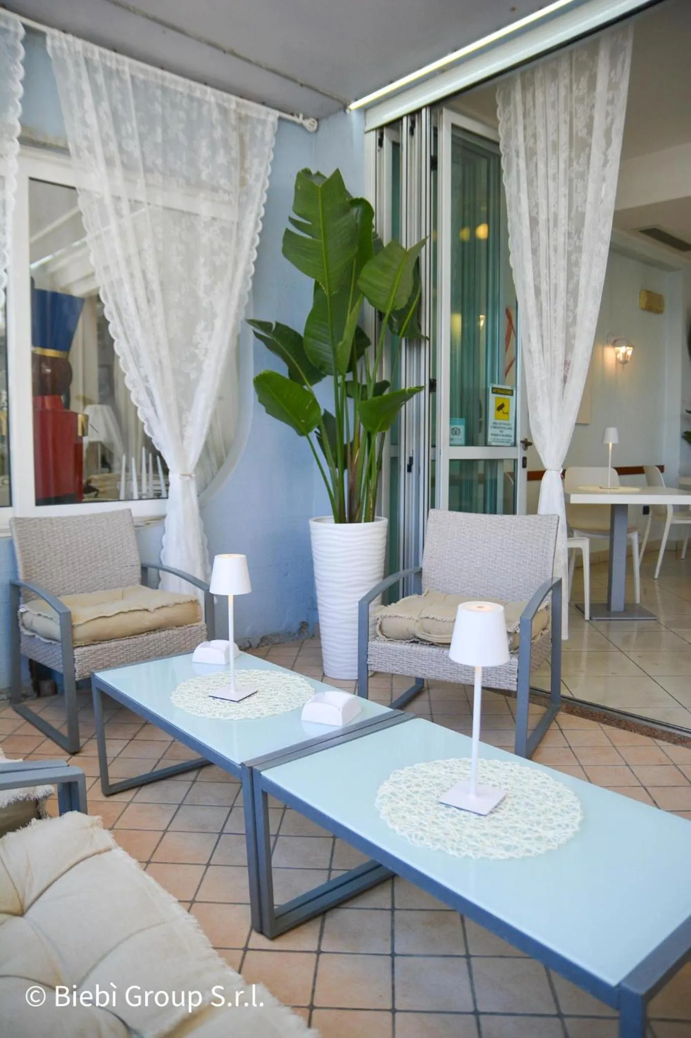 Patio in Hotel Giorg - WaterPark Free Entrance