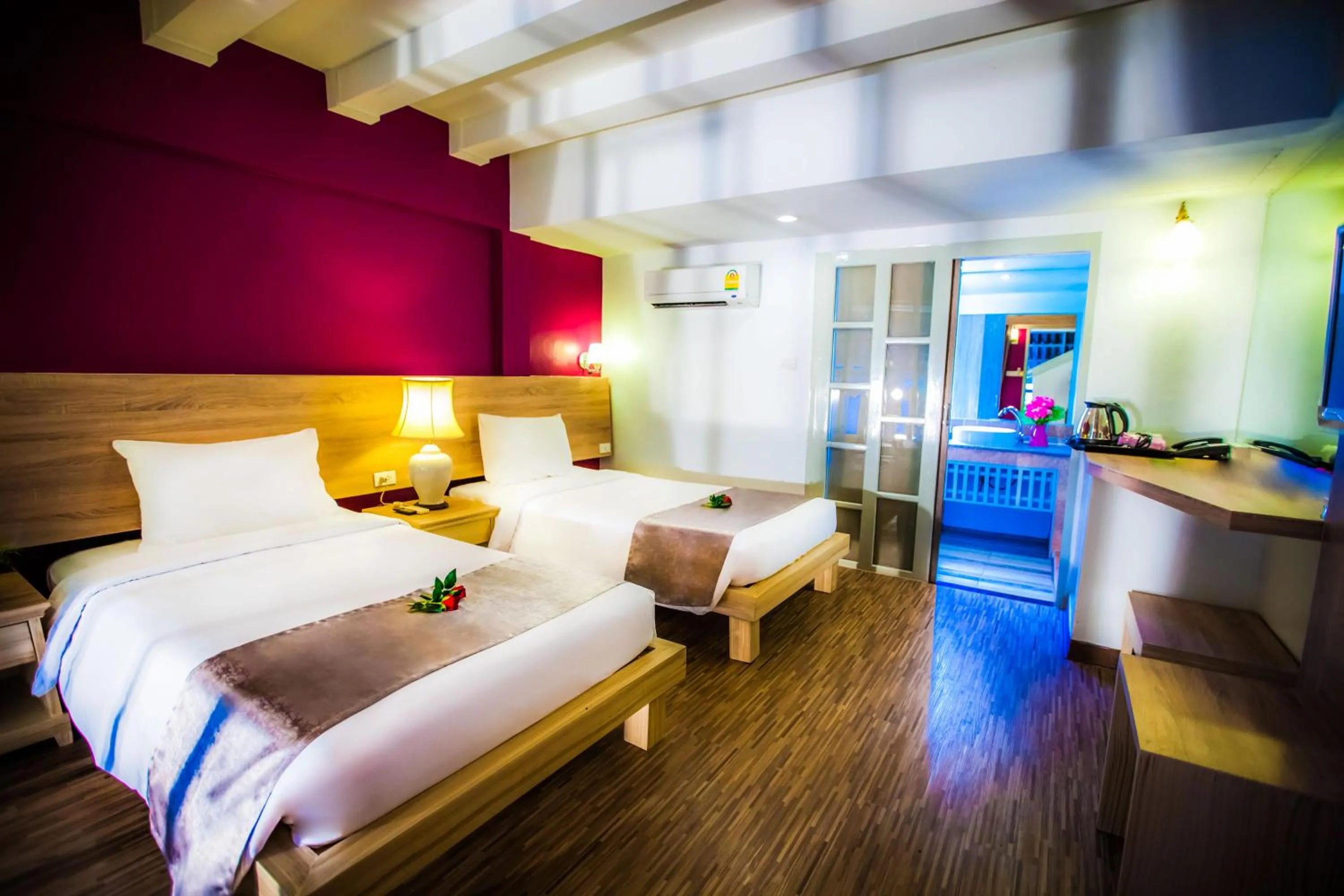 Bedroom, Bed in Natural Park Resort Pattaya