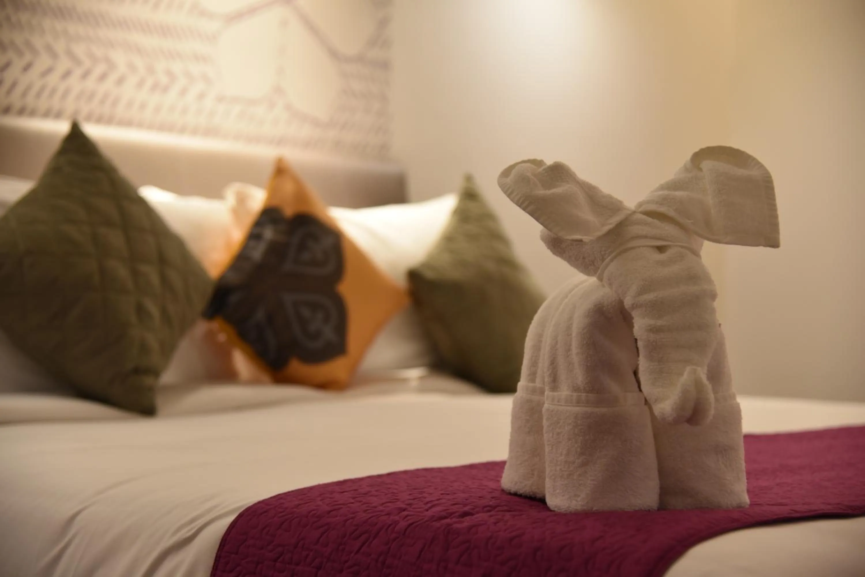 Decorative detail, Bed in Grand Mercure Mysore - An Accor Brand