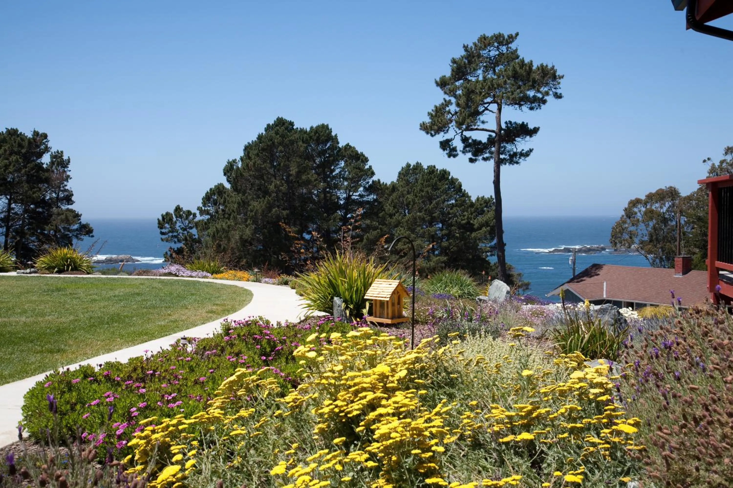 Garden view in Cottages at Little River Cove