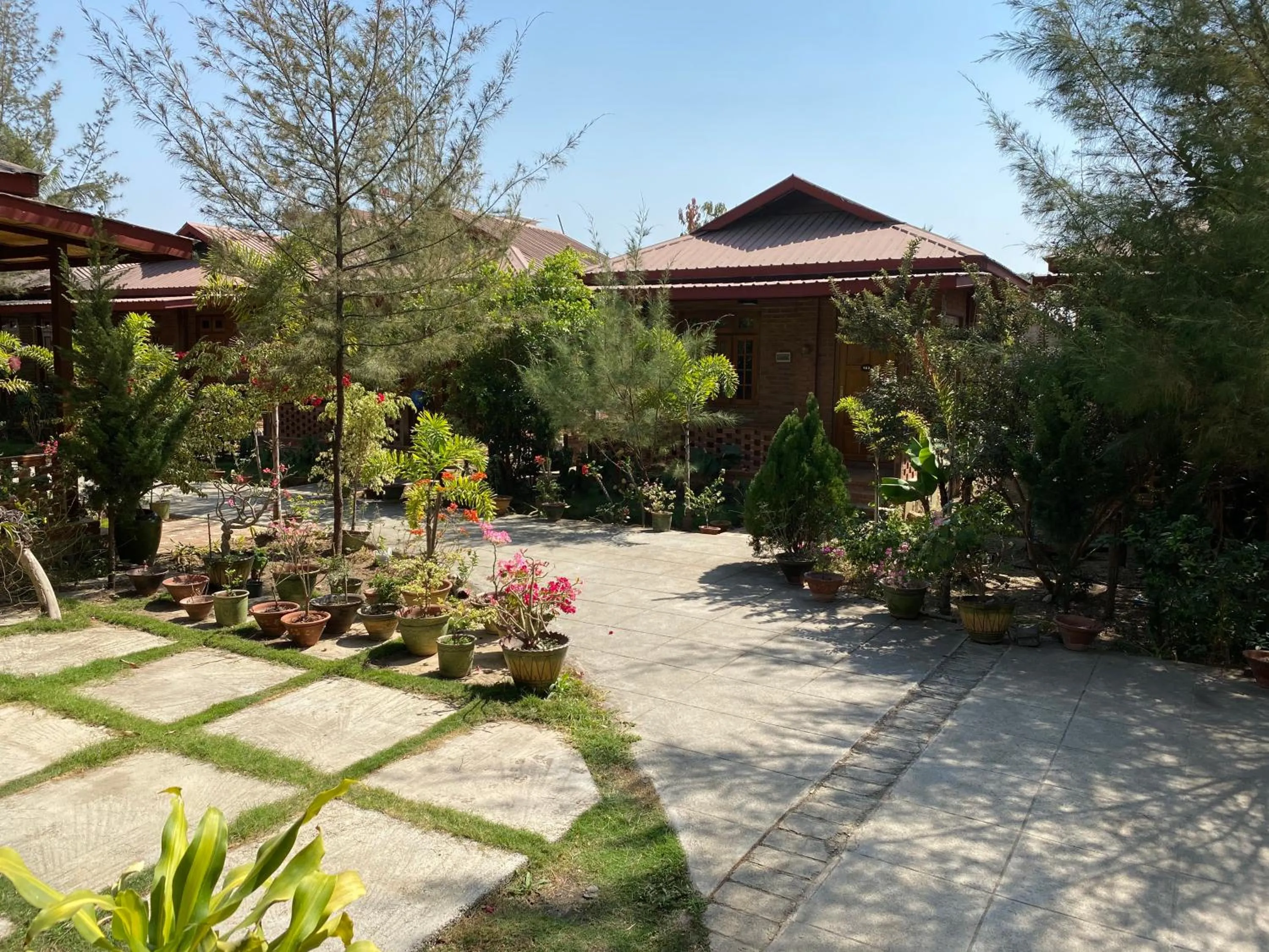 Garden view in Trinity Family Inn