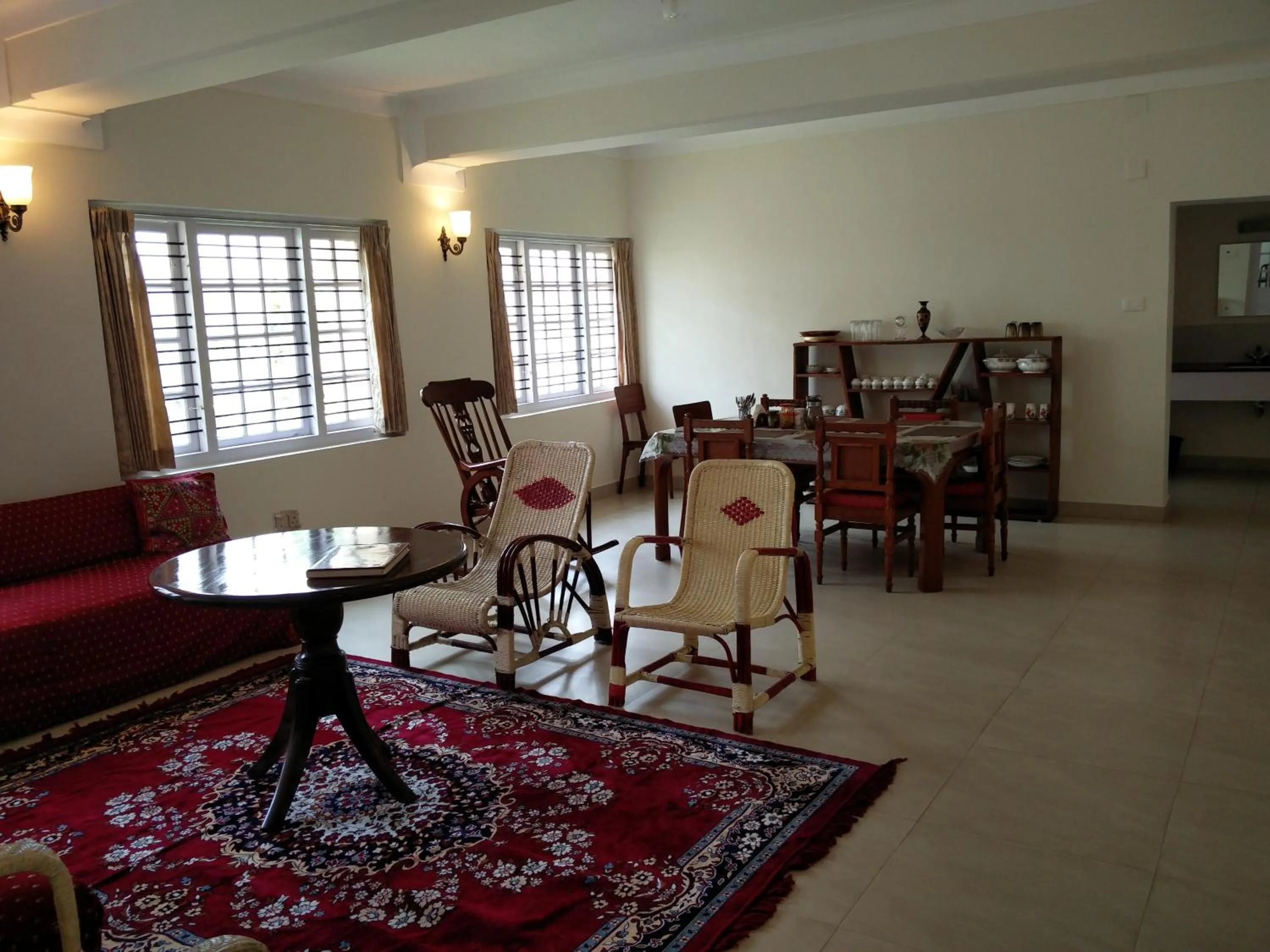 Seating area in Colonels inn