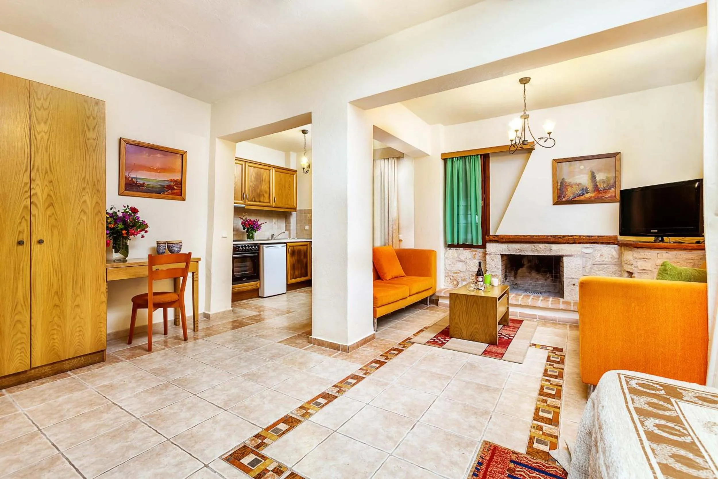 Living room in Akritas Ef Zin Villas & Suites