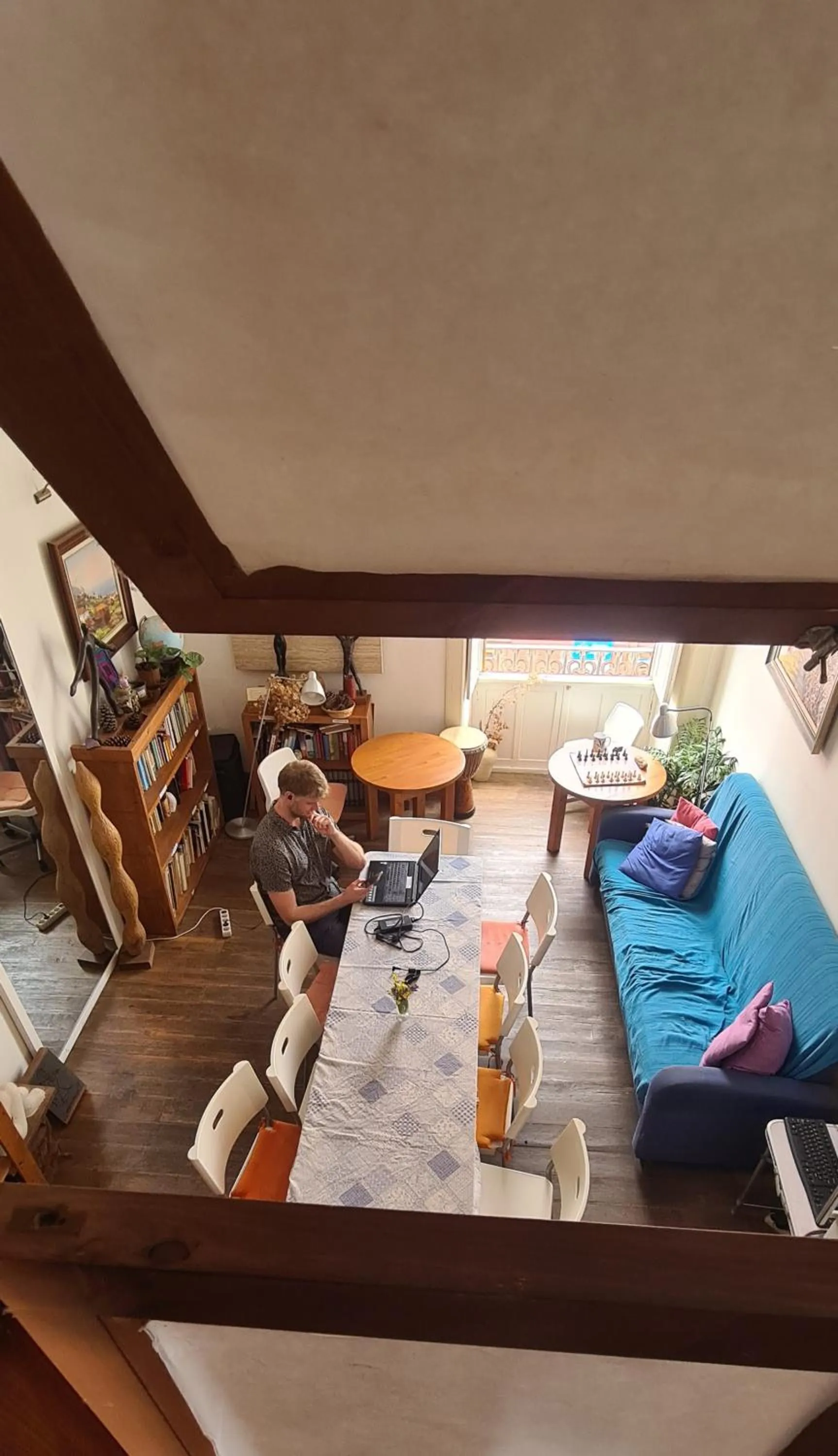 Living room, Bed in Hostel Albergue La Casa Encantada