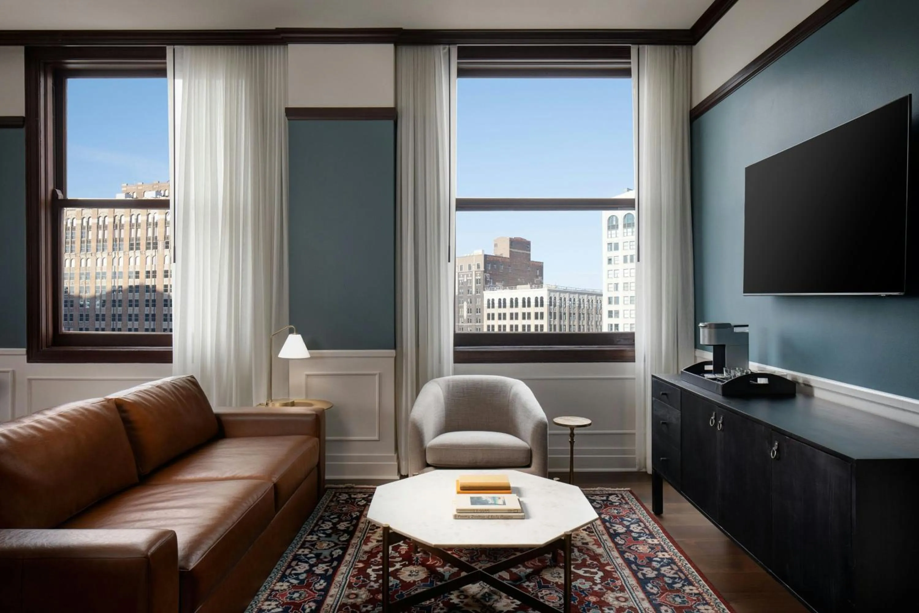 Living room in Hotel David Whitney, Autograph Collection