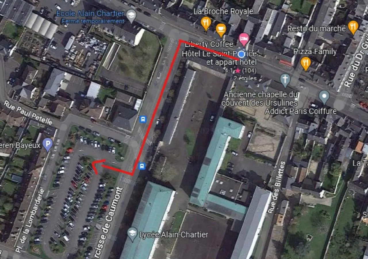 Parking in Hôtel Le Saint Patrice