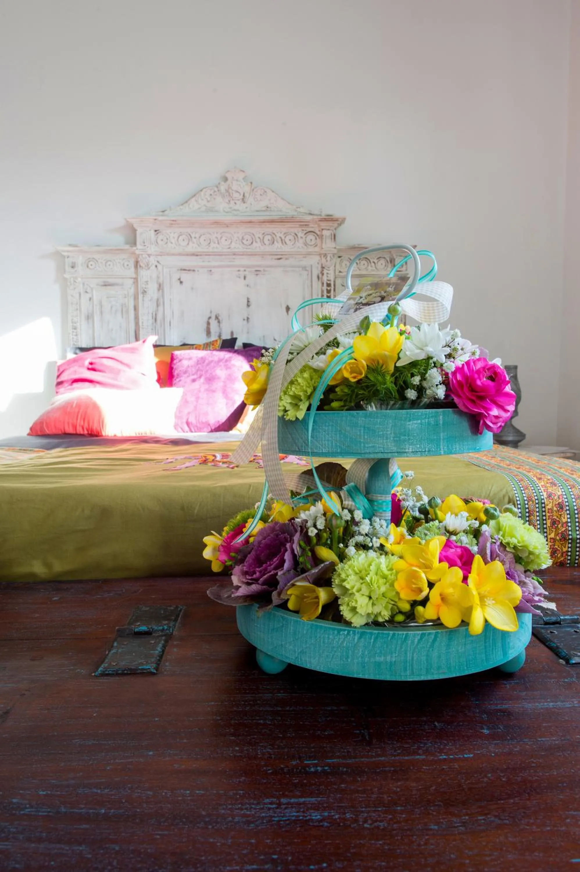 Decorative detail, Bed in Letto e Latte Roma Guest House