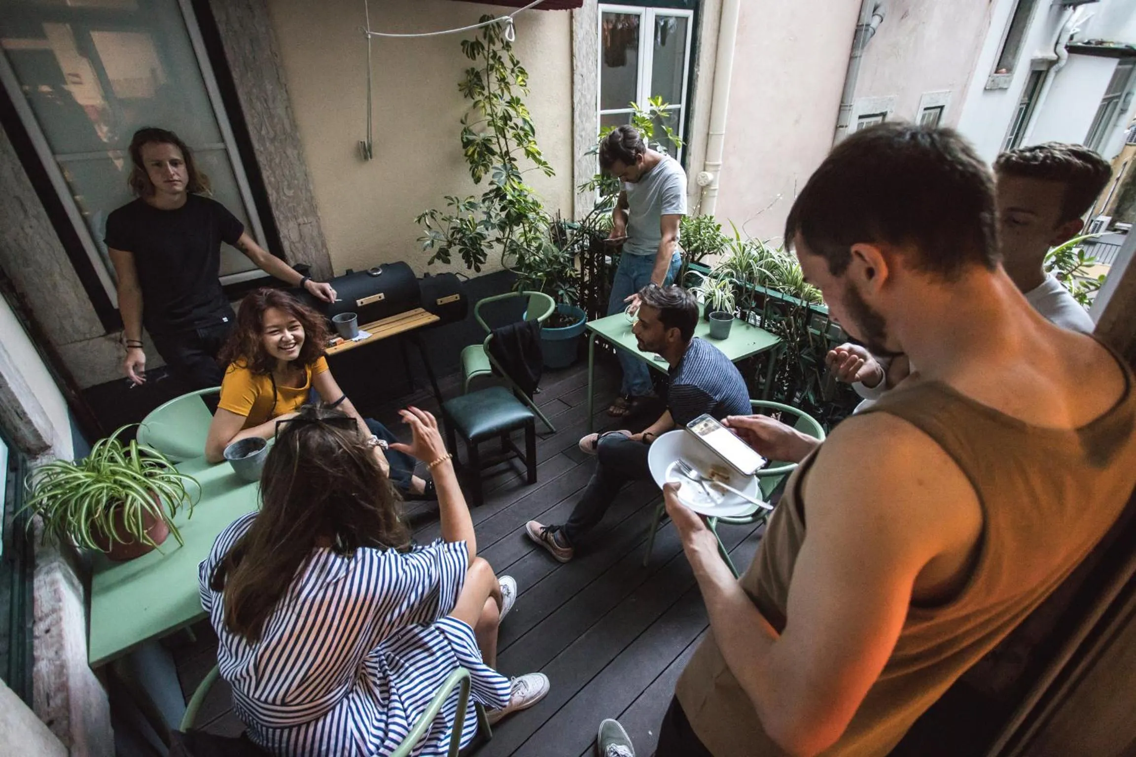 Patio in Home Lisbon Hostel